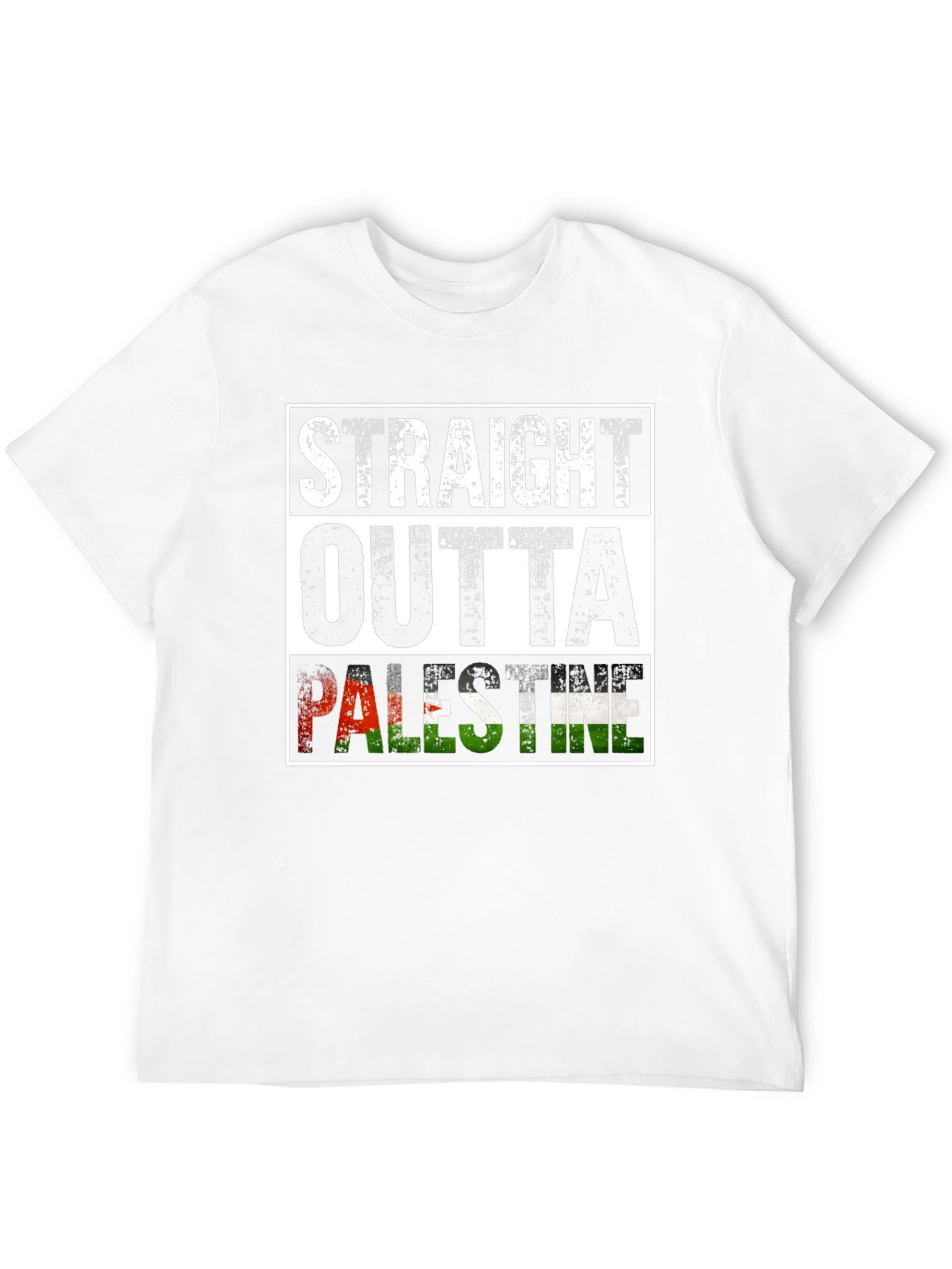 Straight Outta Palestine Black T-Shirt