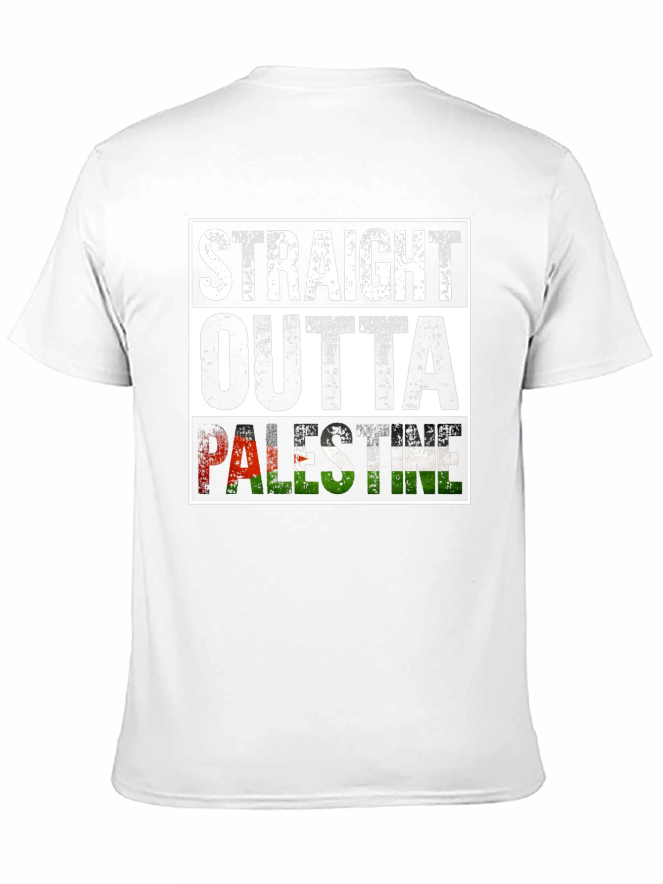 Straight Outta Palestine Black T-Shirt