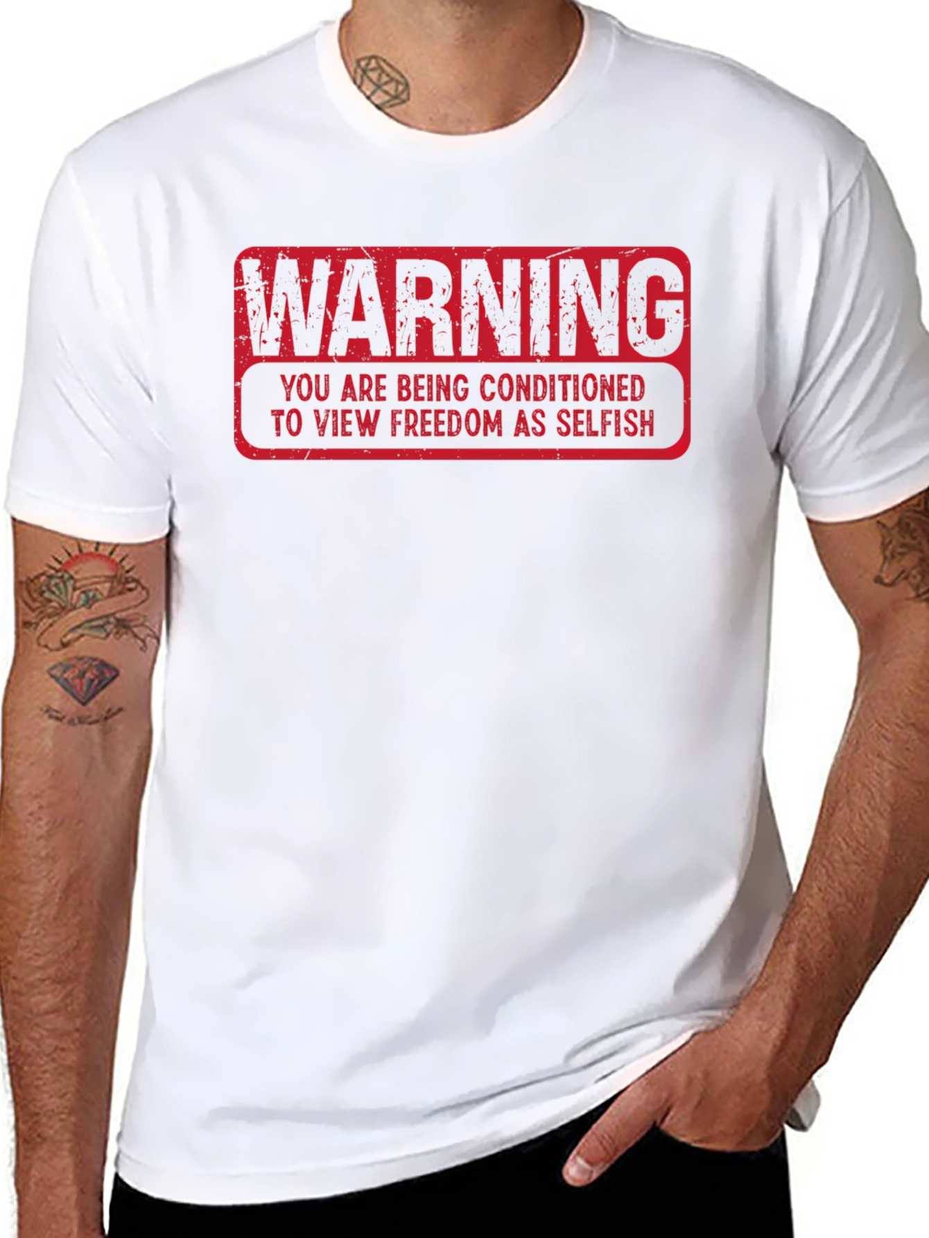 Warning: Freedom As Selfish Graphic T-Shirt
