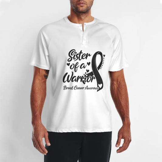 Sister of a Warrior Breast Cancer Awareness T-Shirt | Support & Strength Graphic Tee(z979)