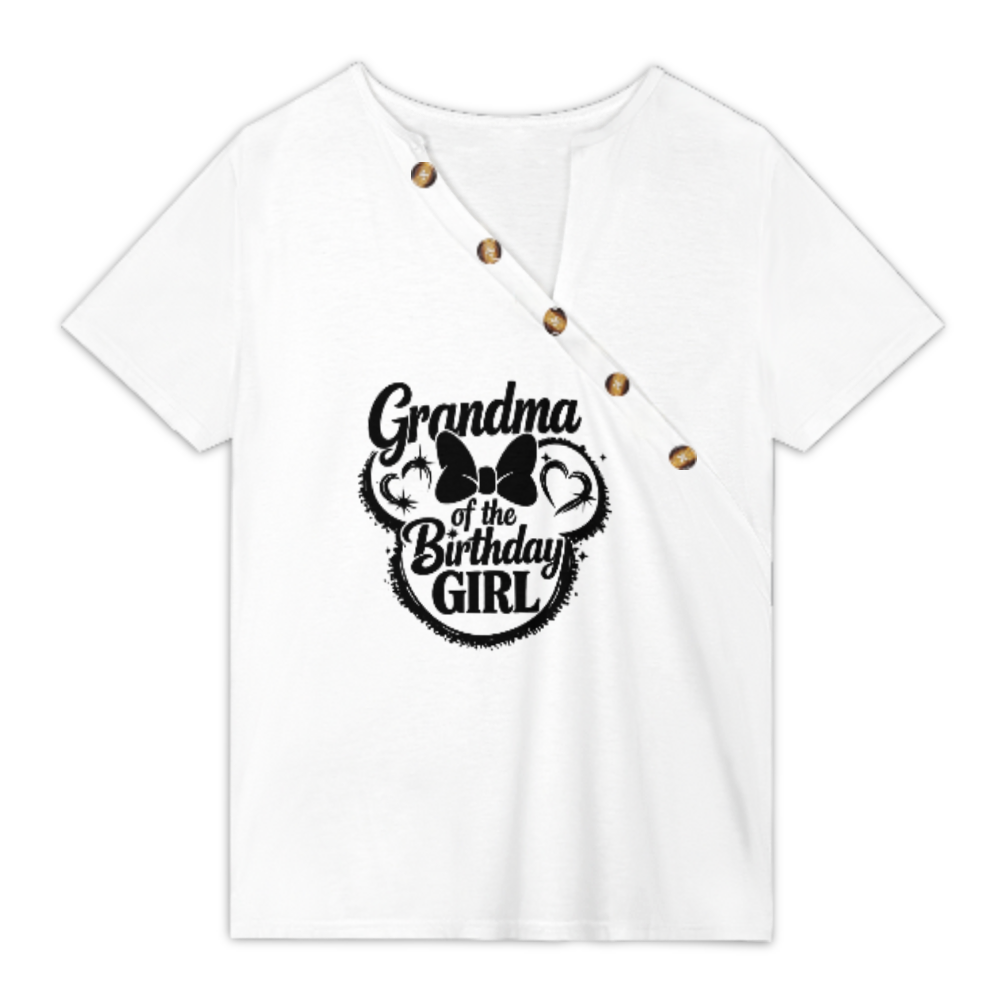 Grandma of the Birthday Girl Shirt – Family Birthday Celebration Graphic Tee(z959)