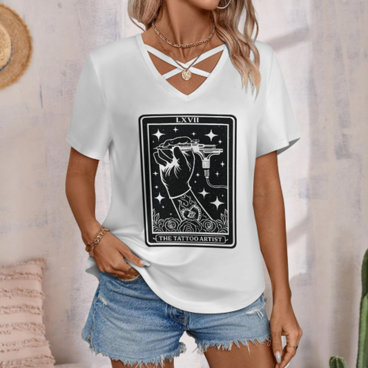 The Tattoo Artist Tarot Card Shirt – Gothic Ink Master Graphic Tee(z949)