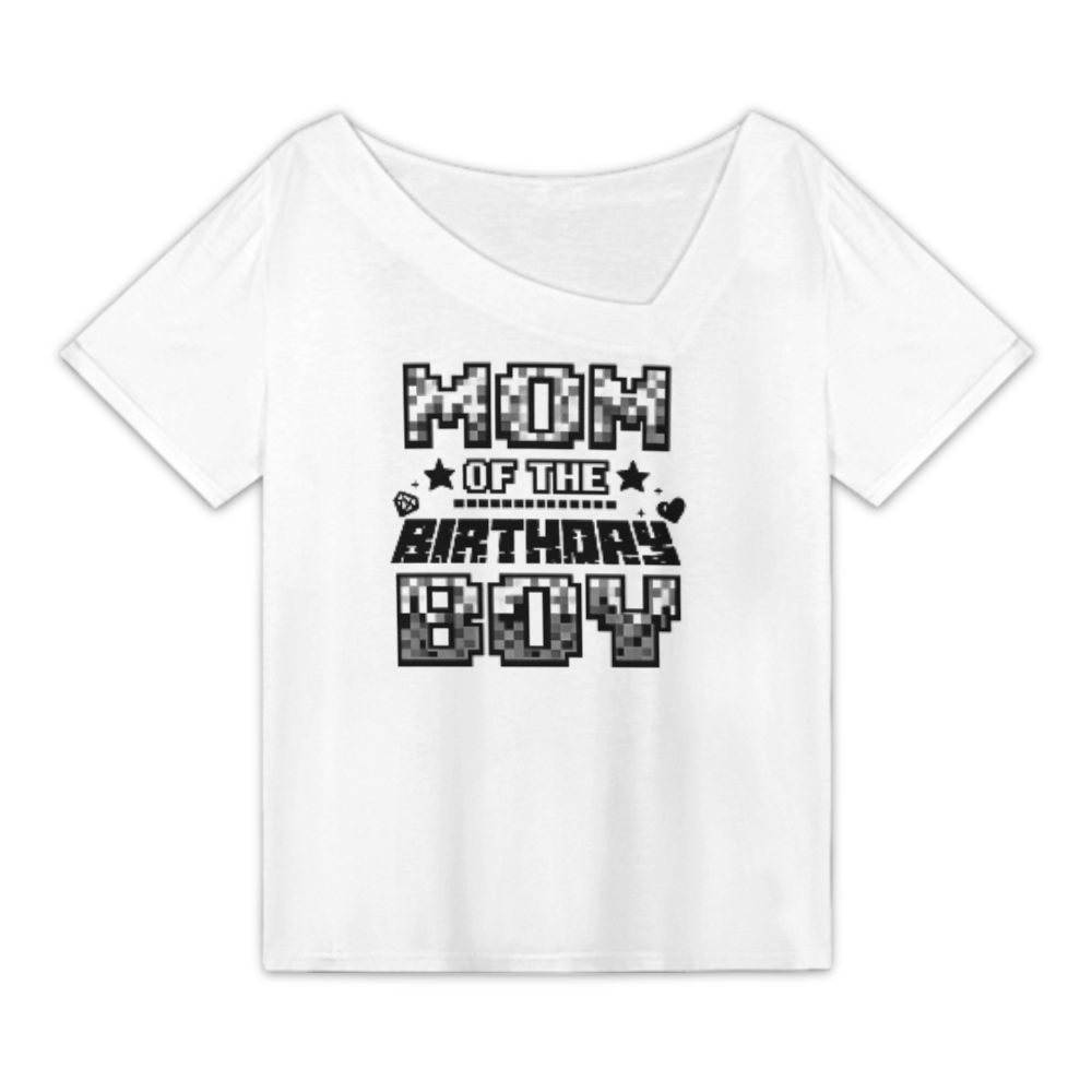 Mom of the Birthday Boy Gaming Shirt – Pixel Party Celebration Graphic Tee(z963)