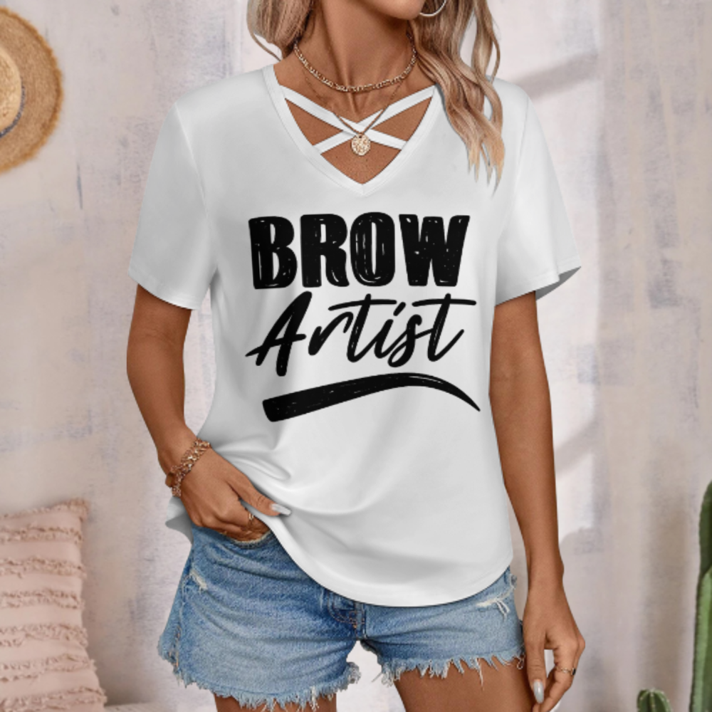 Brow Artist Graphic Tee – Professional PMU & Eyebrow Stylist Shirt(z951)