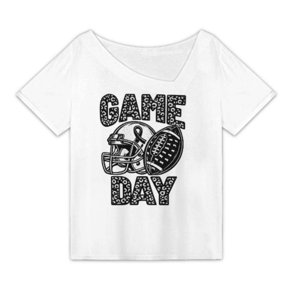 Game Day Football Breast Cancer Awareness Tee – Pink Ribbon Support Graphic Shirt(z970)