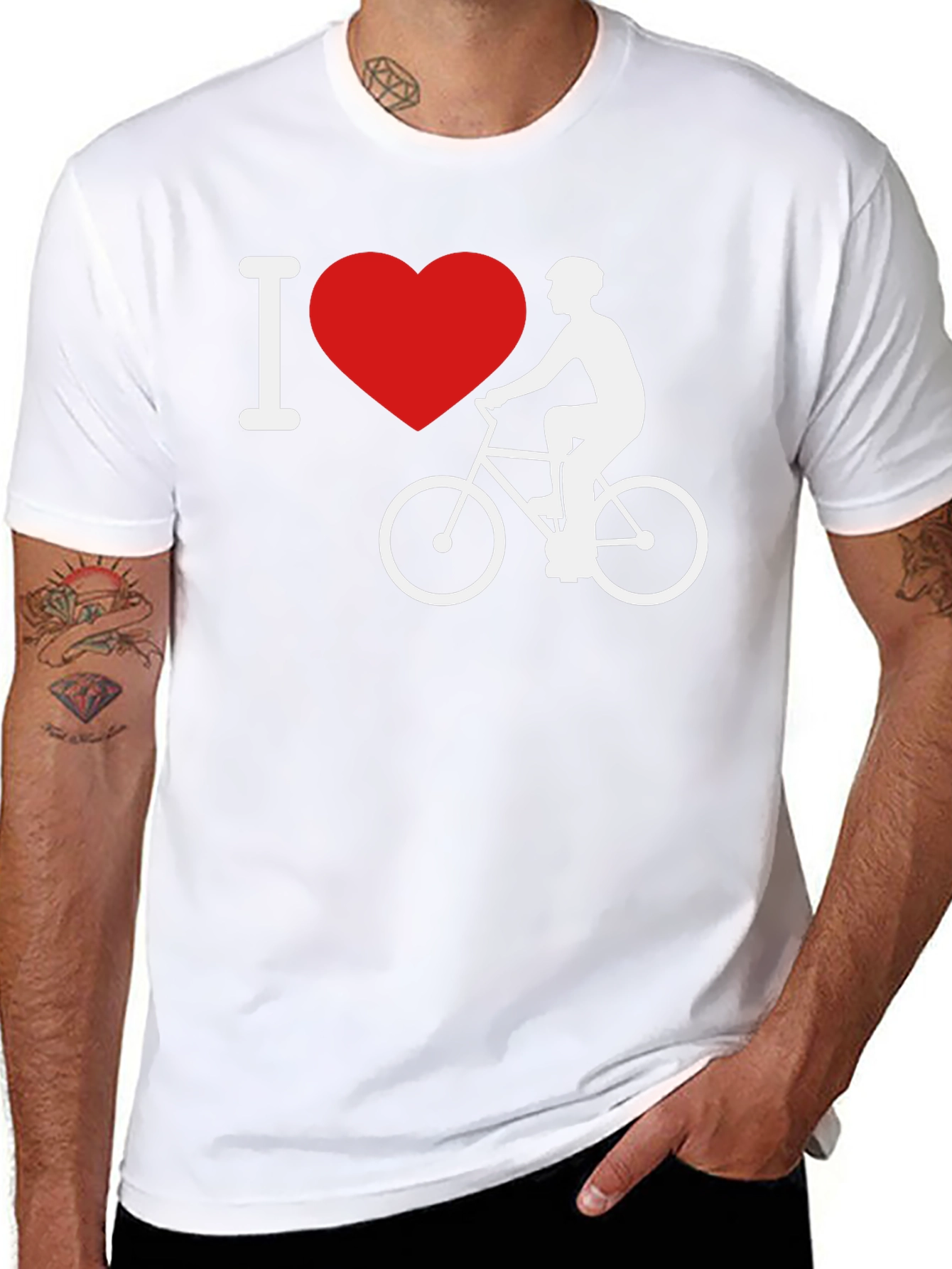 I Love Cycling T-Shirt - Black Cotton Tee