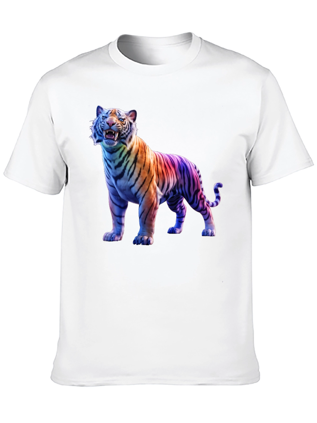 Rainbow Tiger Graphic Tee - Black