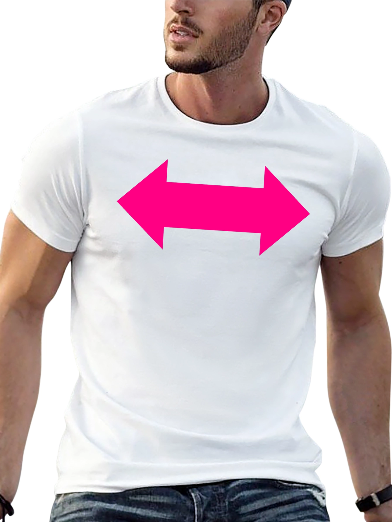Bold Arrow Graphic Tee - Black