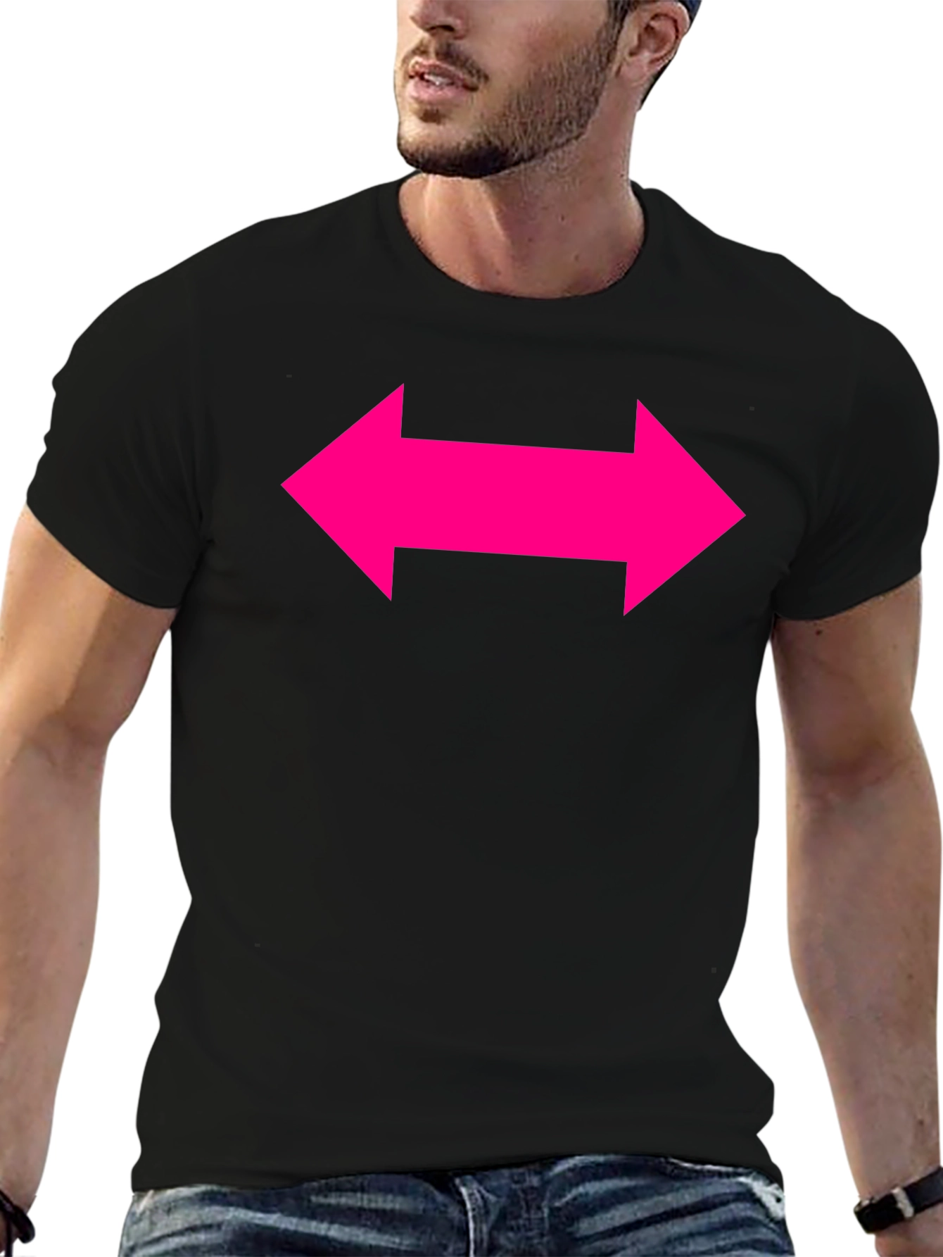 Bold Arrow Graphic Tee - Black