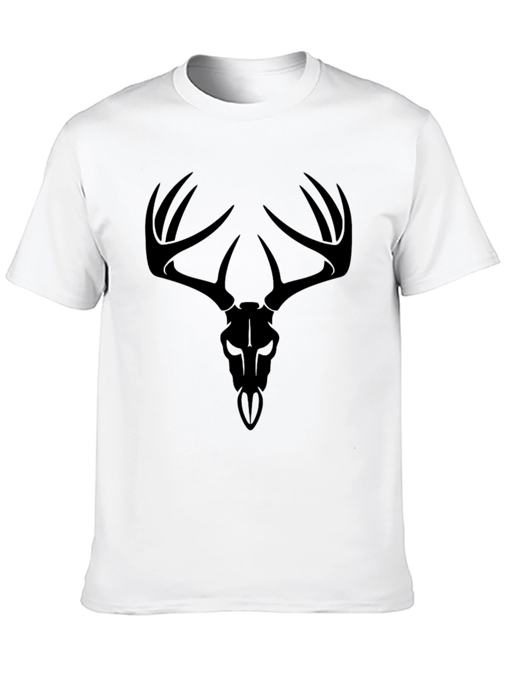 Black Deer Skull Graphic Tee