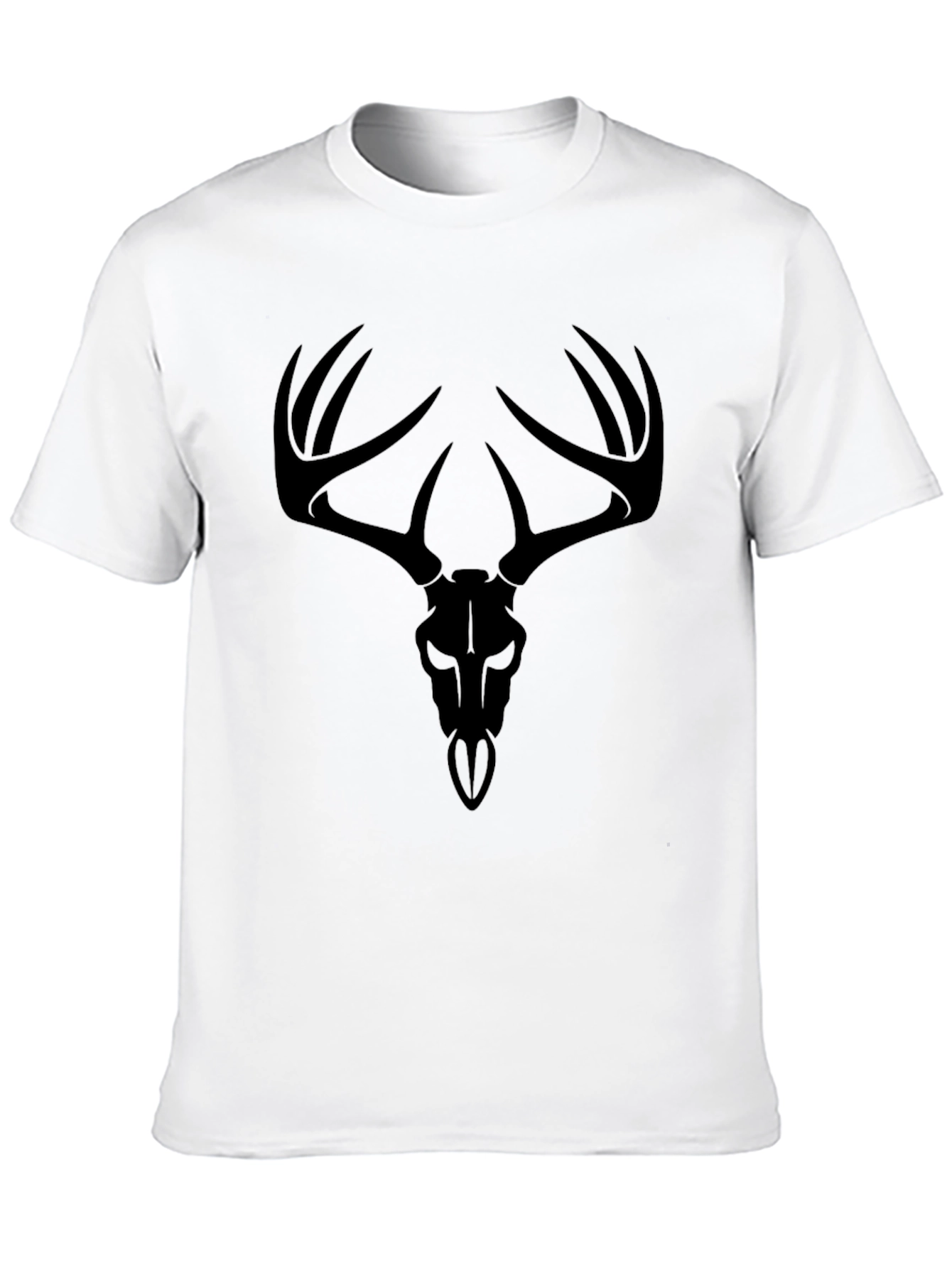Black Deer Skull Graphic Tee