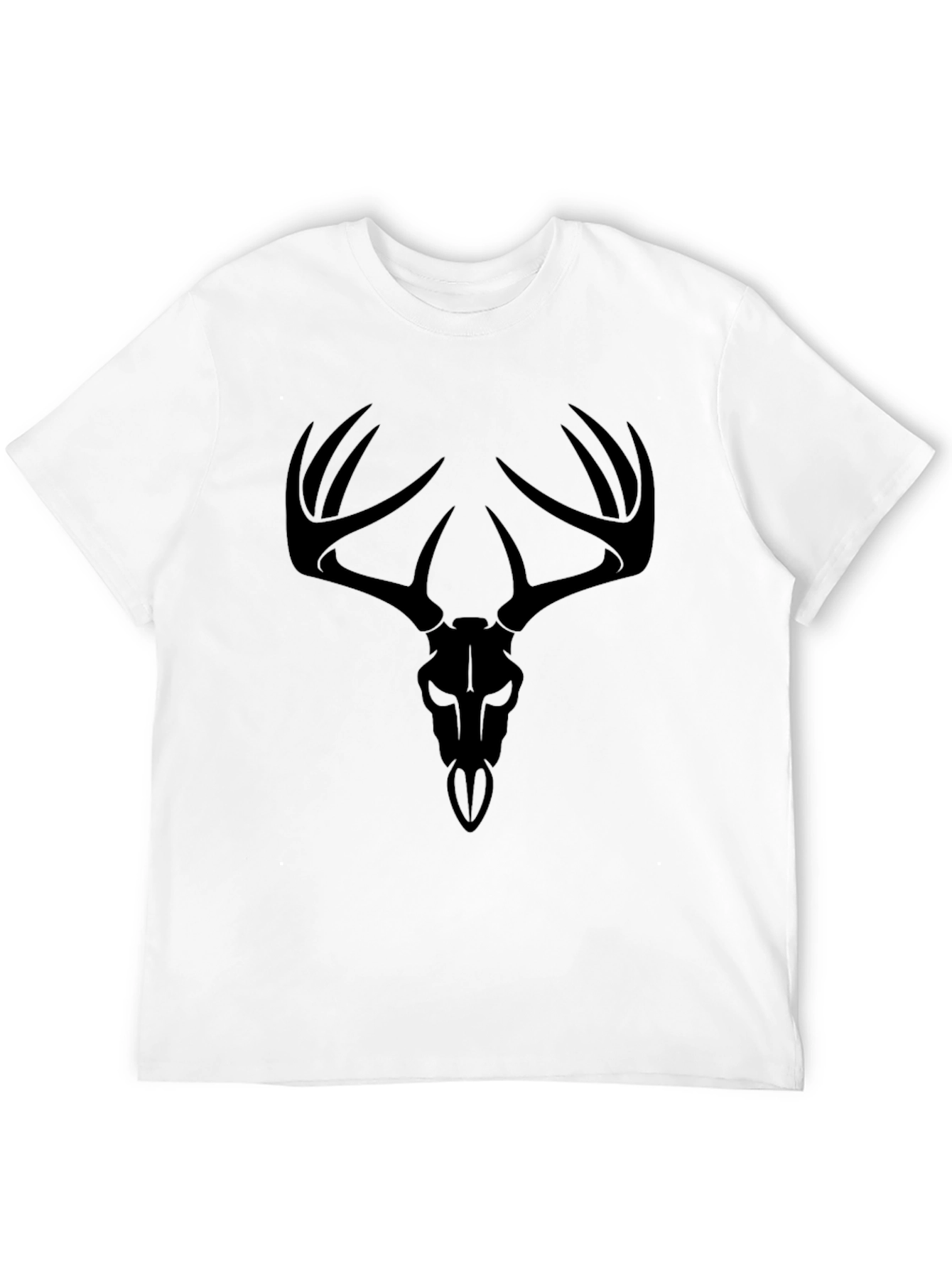 Black Deer Skull Graphic Tee