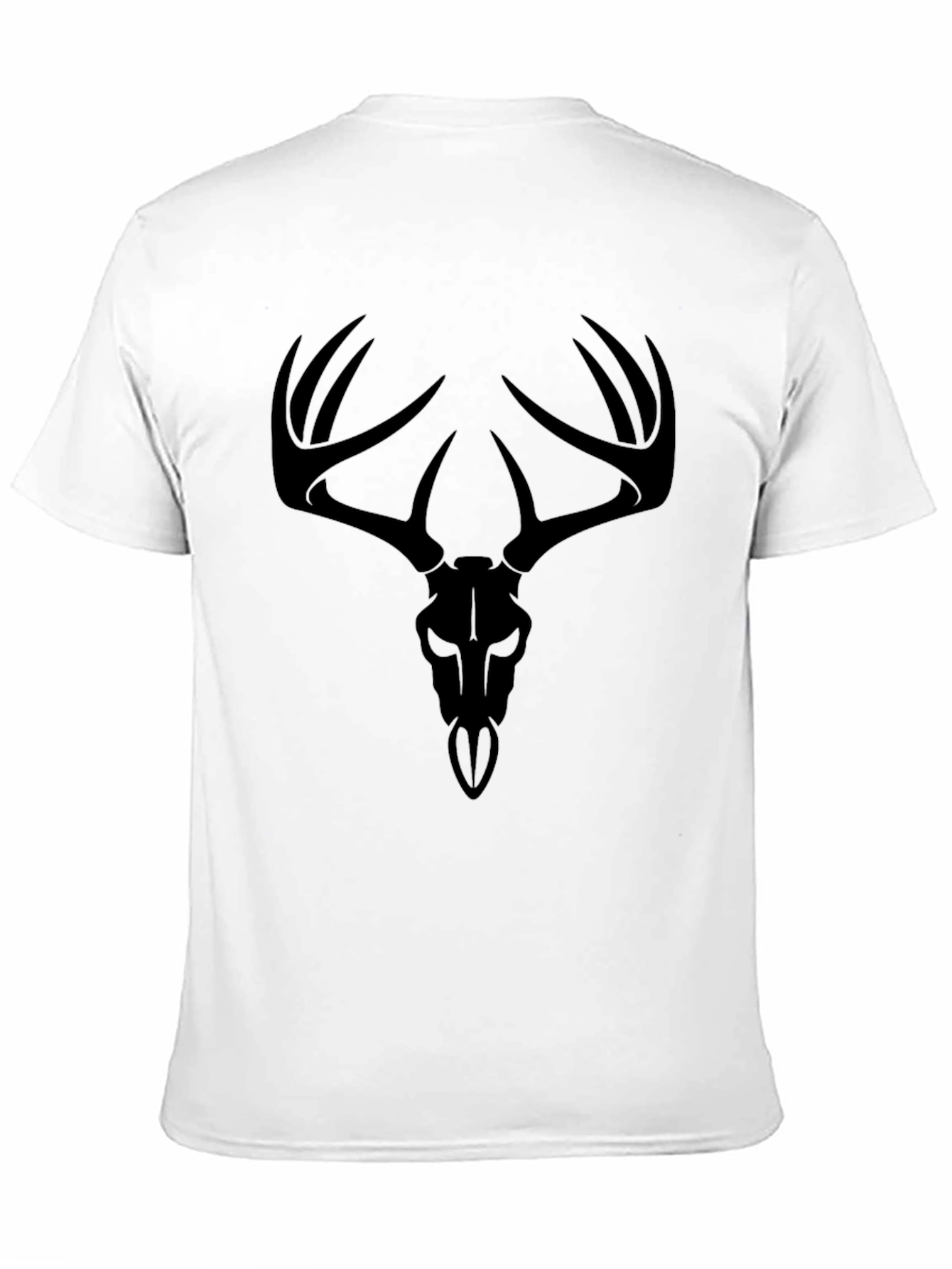 Black Deer Skull Graphic Tee