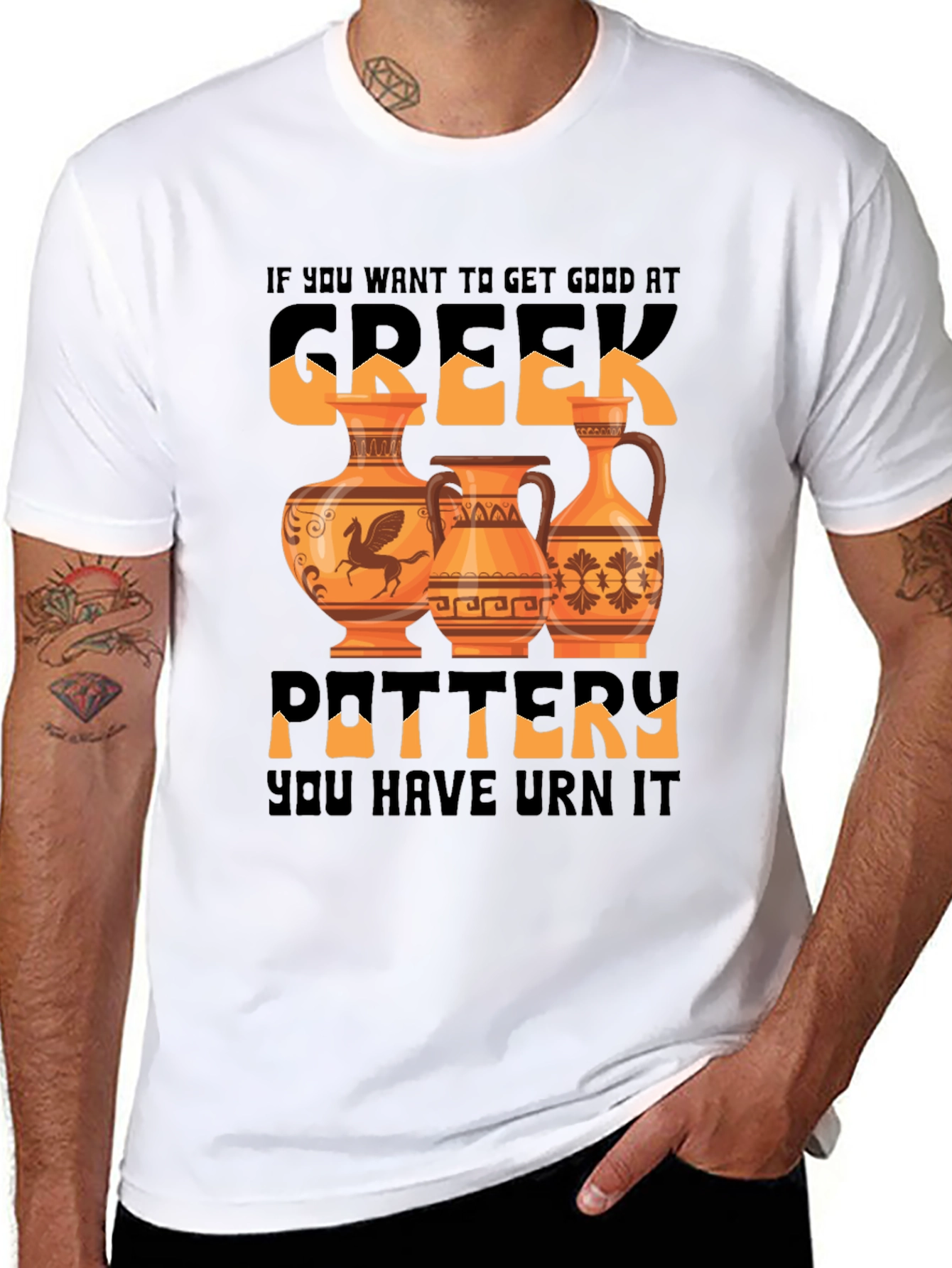 Greek Pottery T-Shirt -  Urn It!