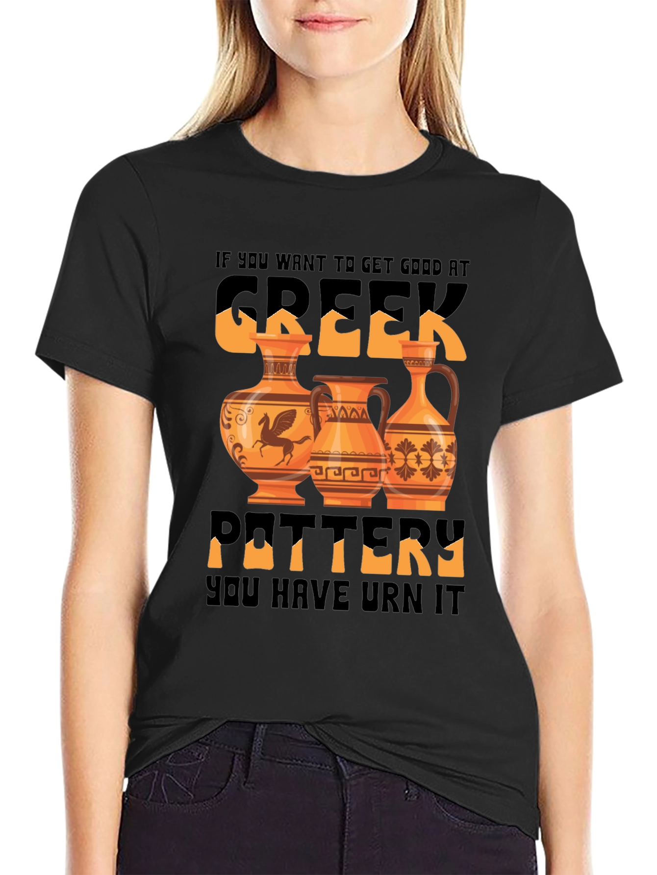 Greek Pottery T-Shirt -  Urn It!