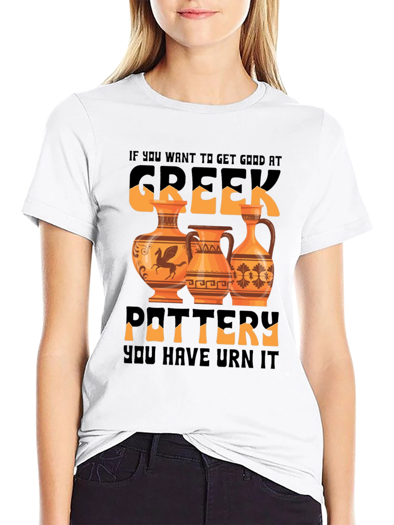 Greek Pottery T-Shirt -  Urn It!