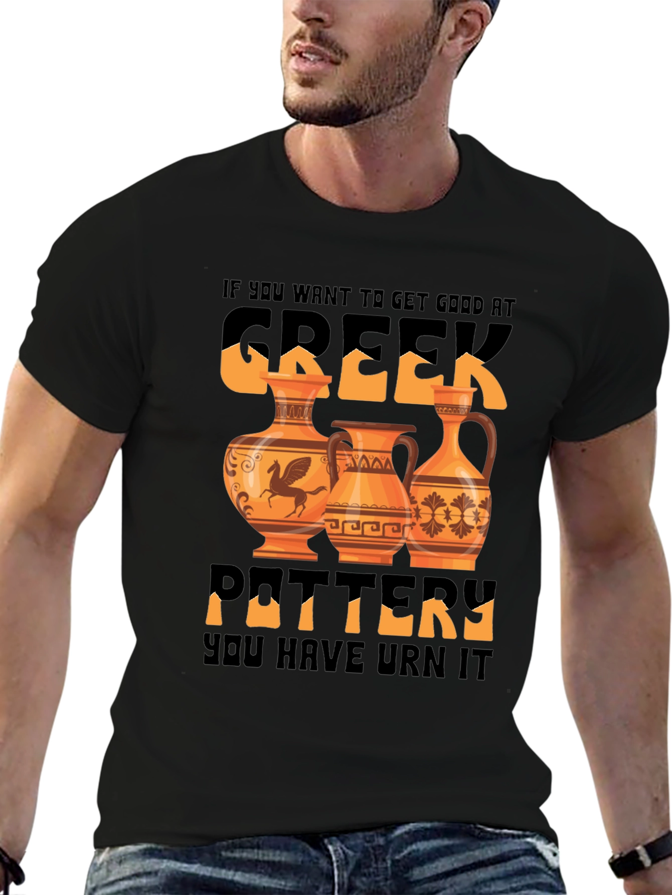 Greek Pottery T-Shirt -  Urn It!