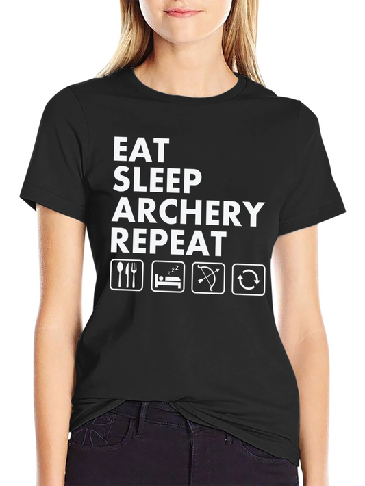Eat Sleep Archery Repeat Black T-Shirt