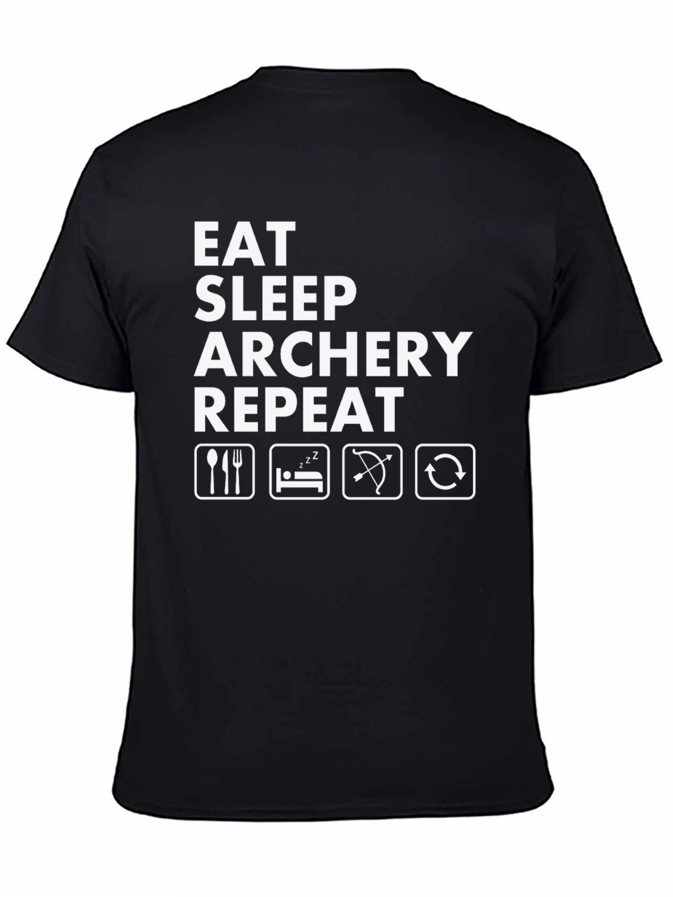 Eat Sleep Archery Repeat Black T-Shirt