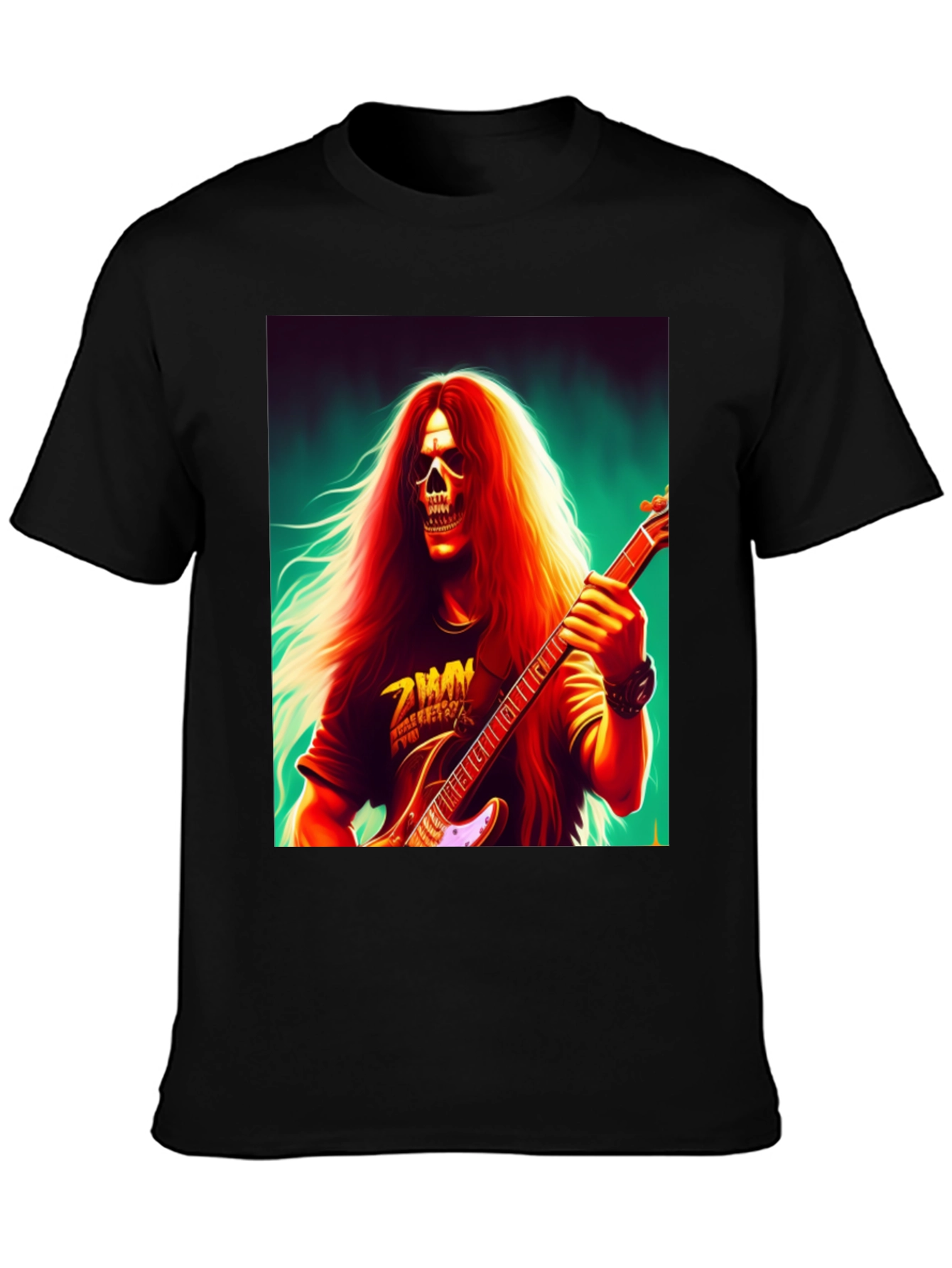 Skull Guitarist Graphic Tee