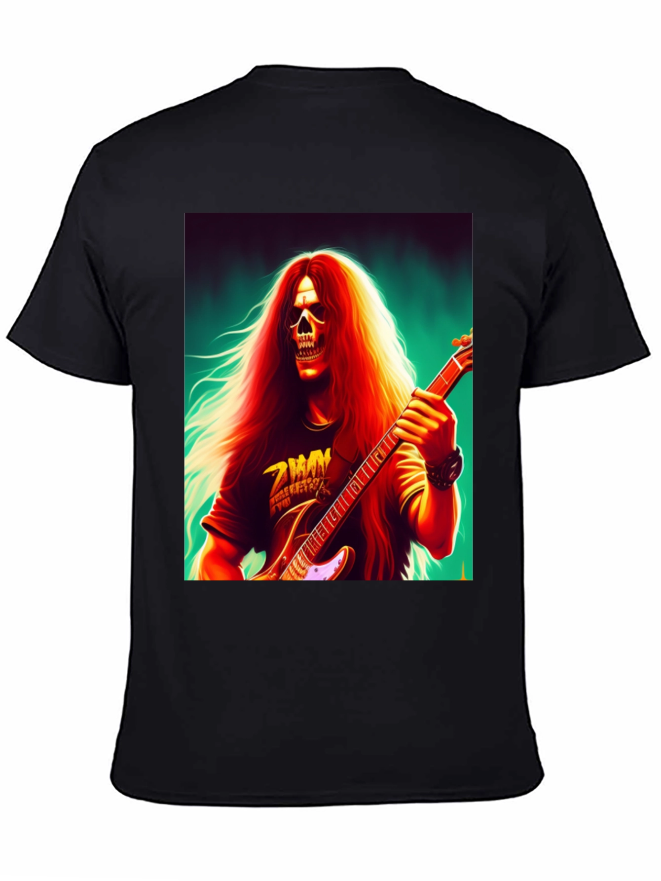Skull Guitarist Graphic Tee