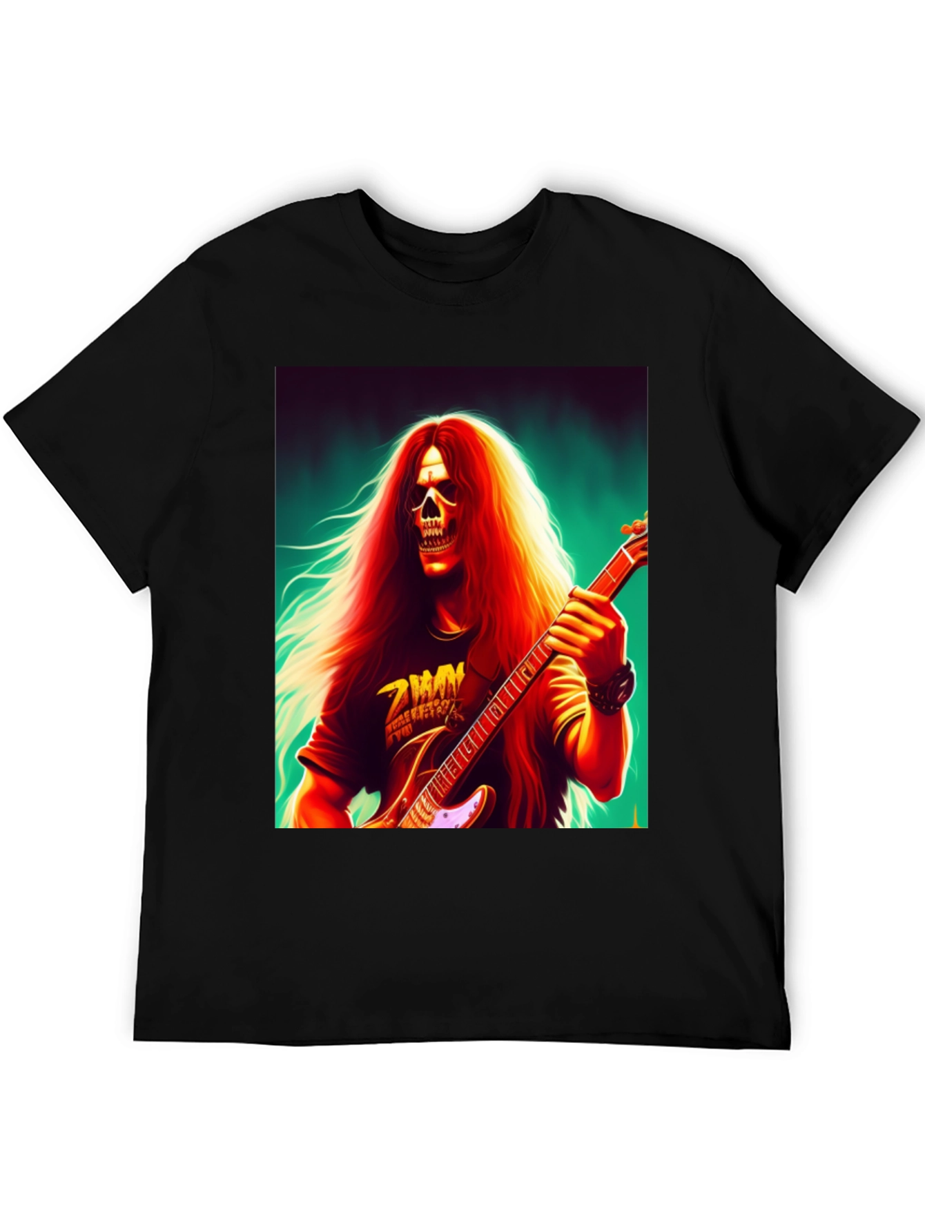 Skull Guitarist Graphic Tee