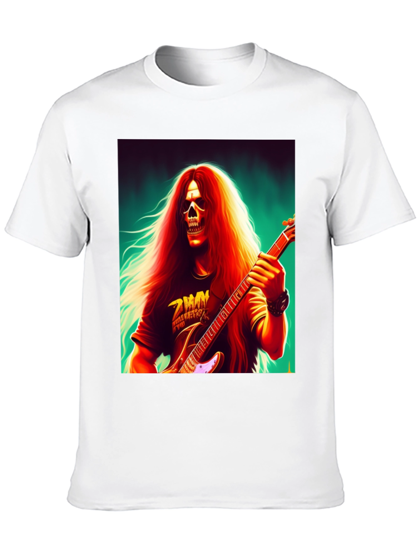 Skull Guitarist Graphic Tee