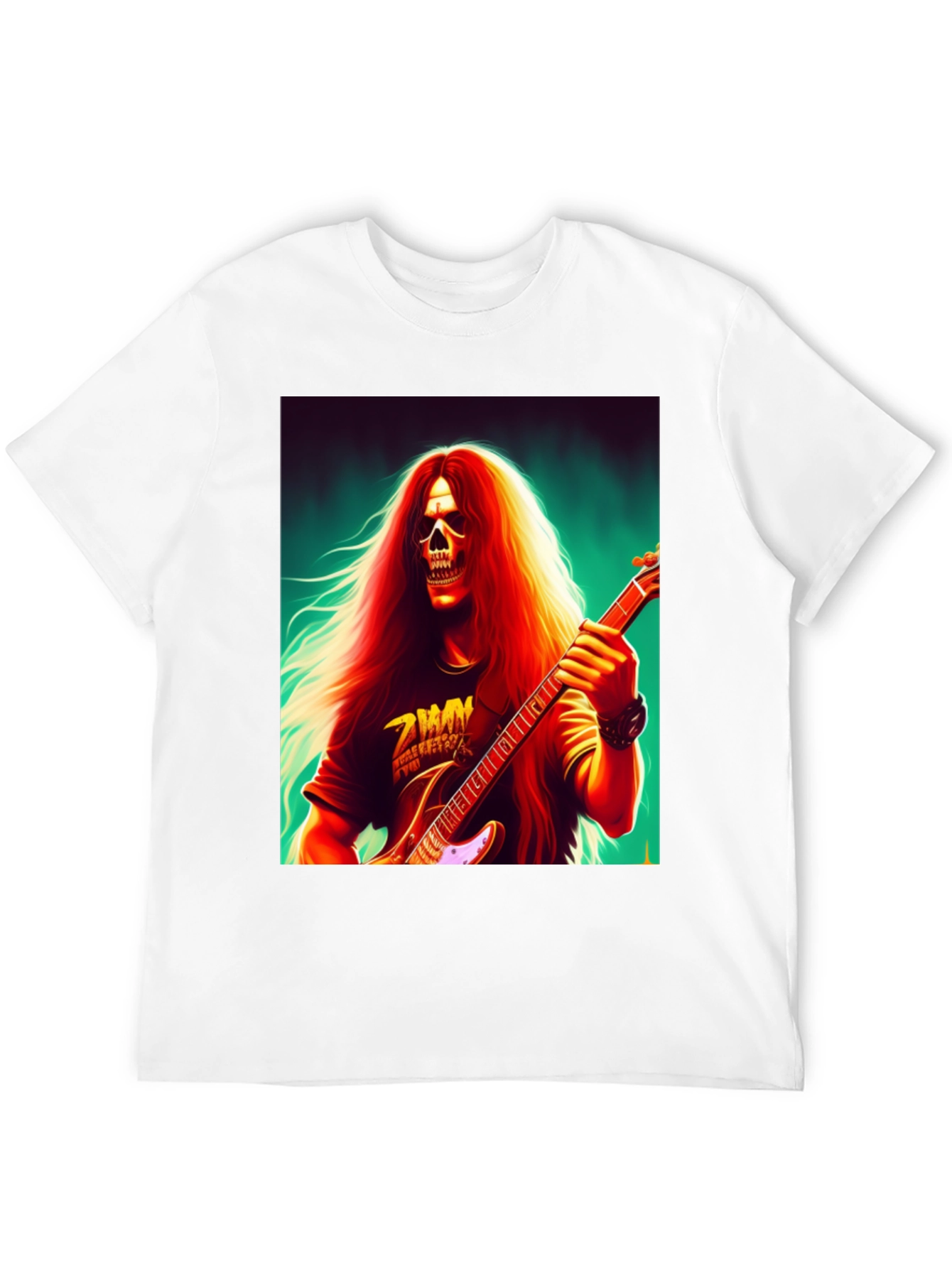 Skull Guitarist Graphic Tee