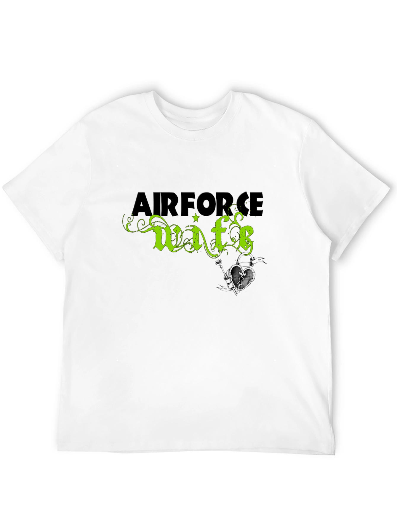 Air Force Wife Graphic T-Shirt - Black