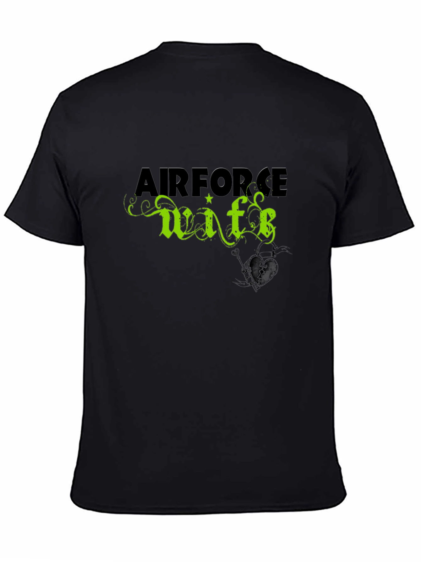 Air Force Wife Graphic T-Shirt - Black