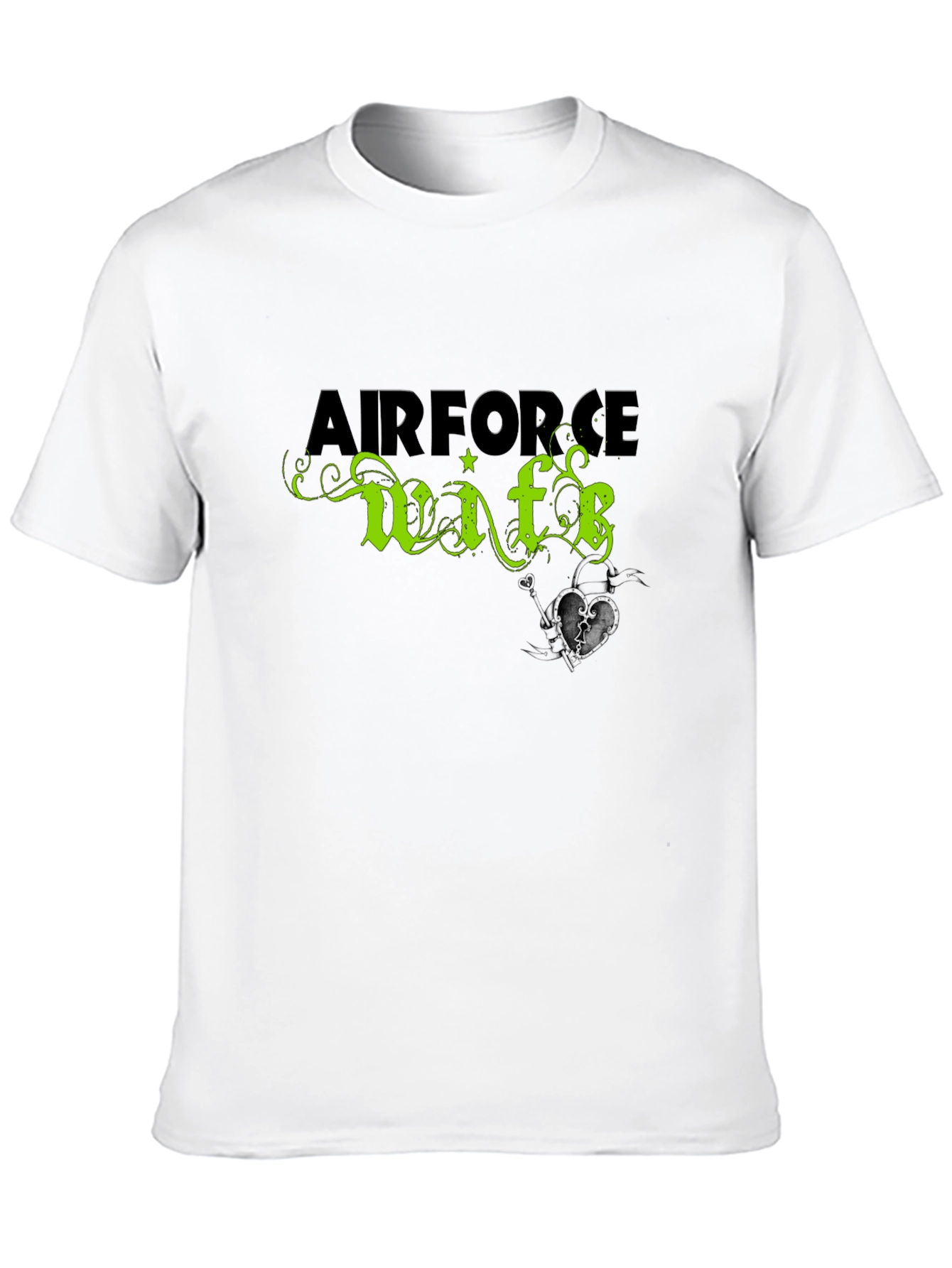 Air Force Wife Graphic T-Shirt - Black