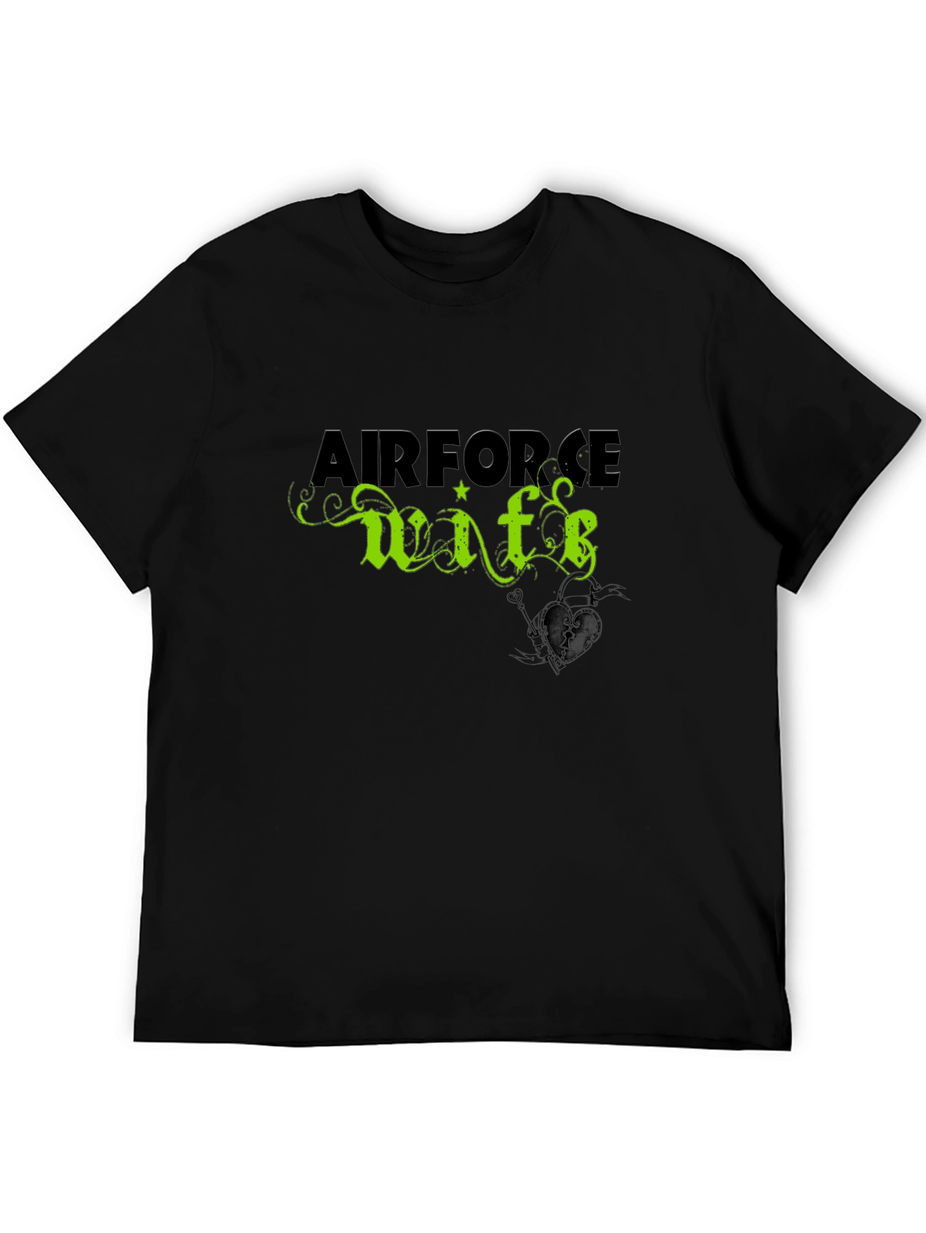 Air Force Wife Graphic T-Shirt - Black