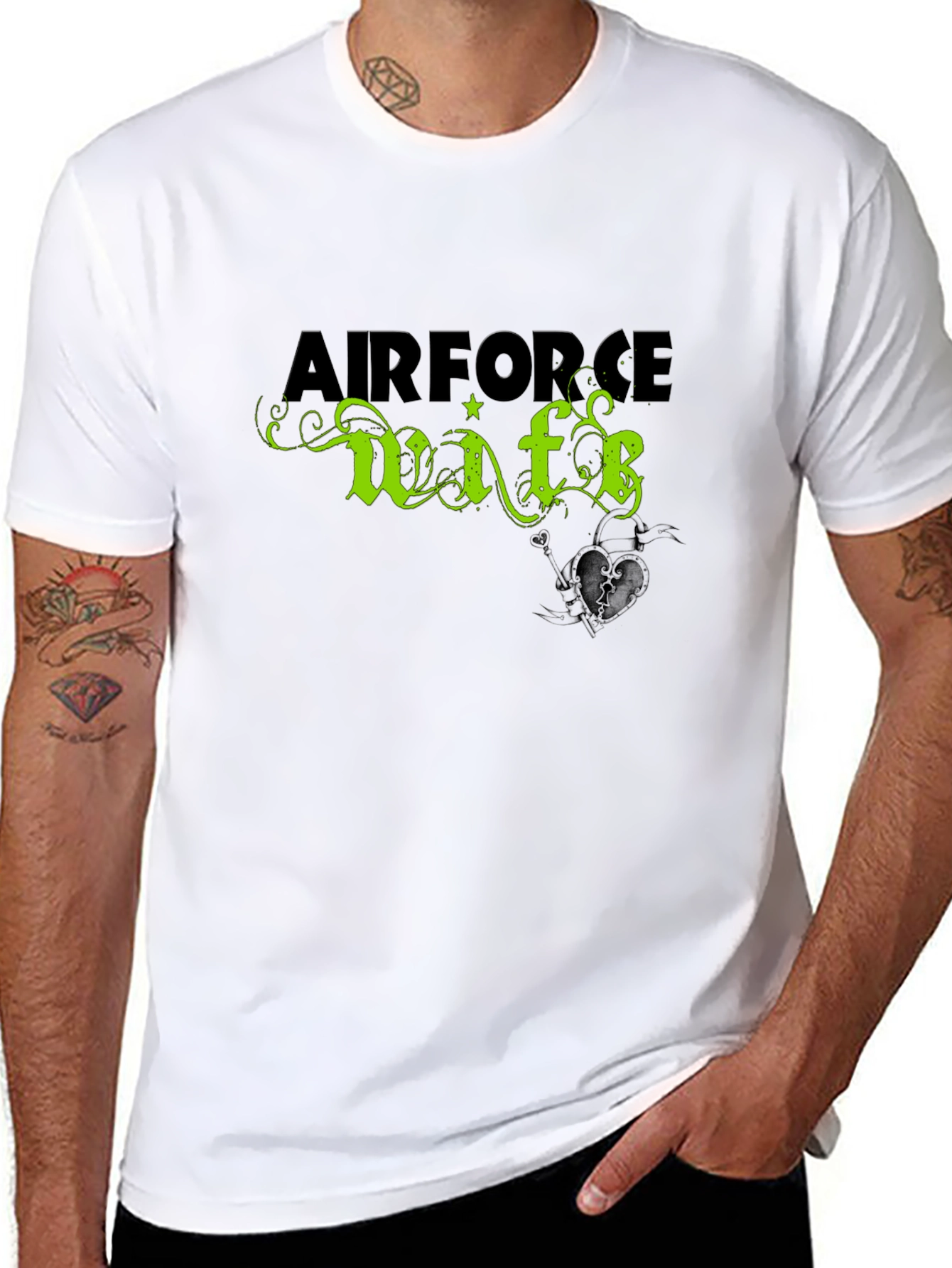 Air Force Wife Graphic T-Shirt - Black