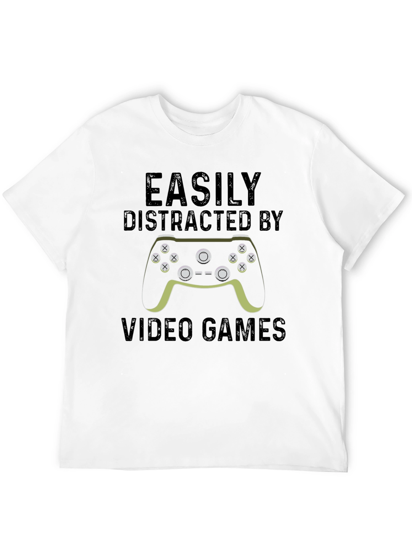 Easily Distracted by Video Games Black T-Shirt