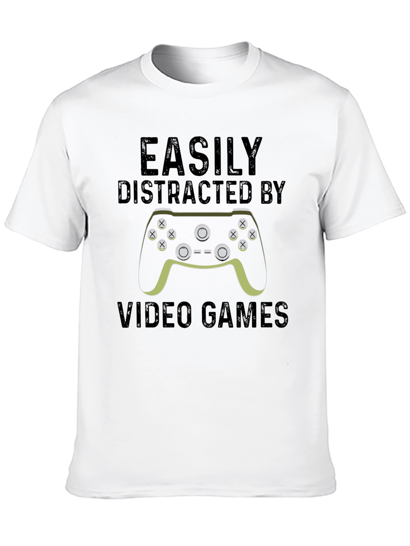 Easily Distracted by Video Games Black T-Shirt