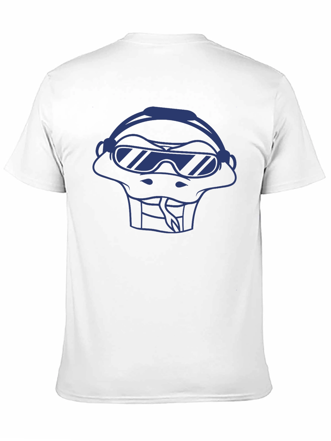 Cool Snake T-Shirt - Blue Graphic on Black