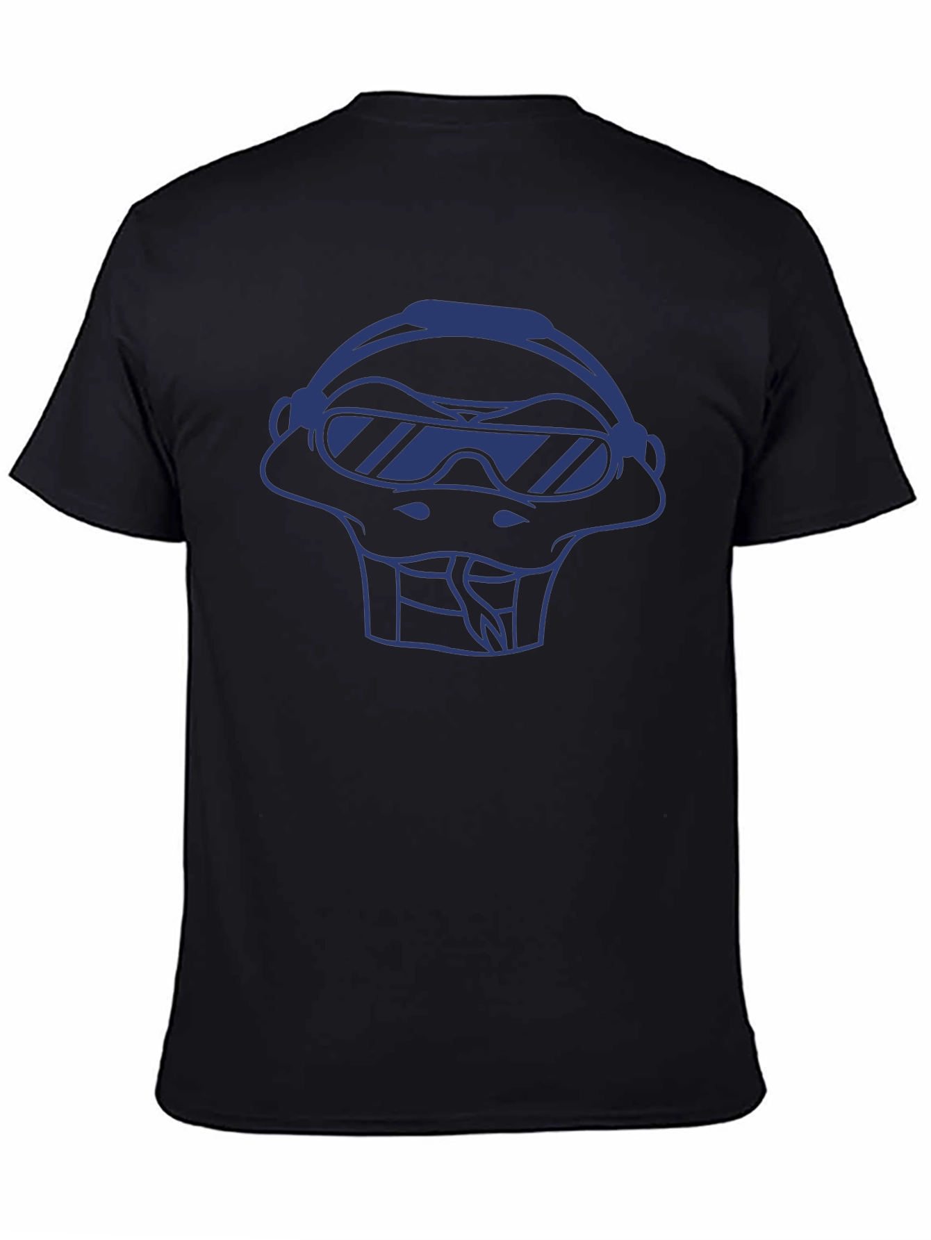 Cool Snake T-Shirt - Blue Graphic on Black