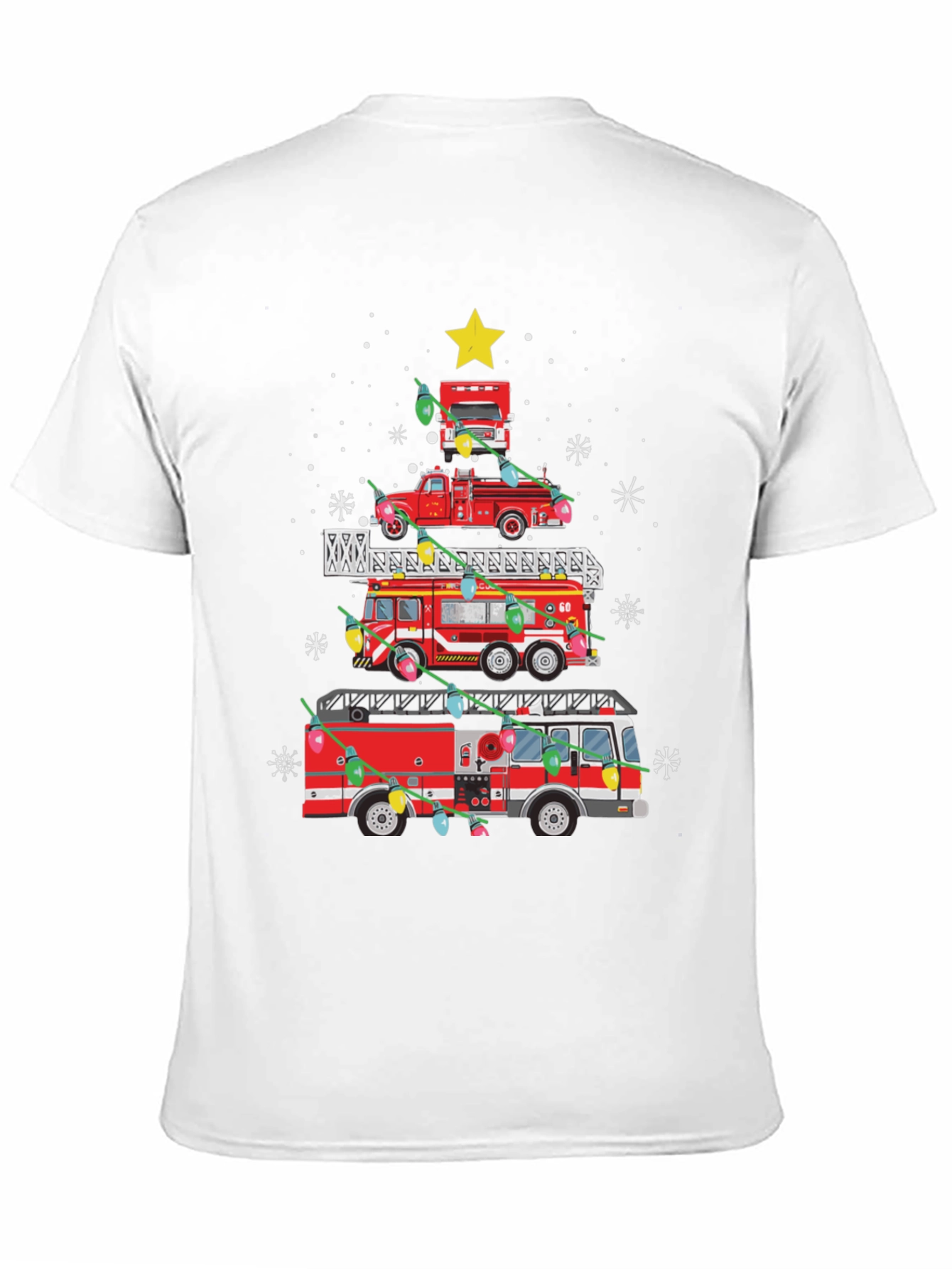 Fire Truck Christmas Tree T-Shirt
