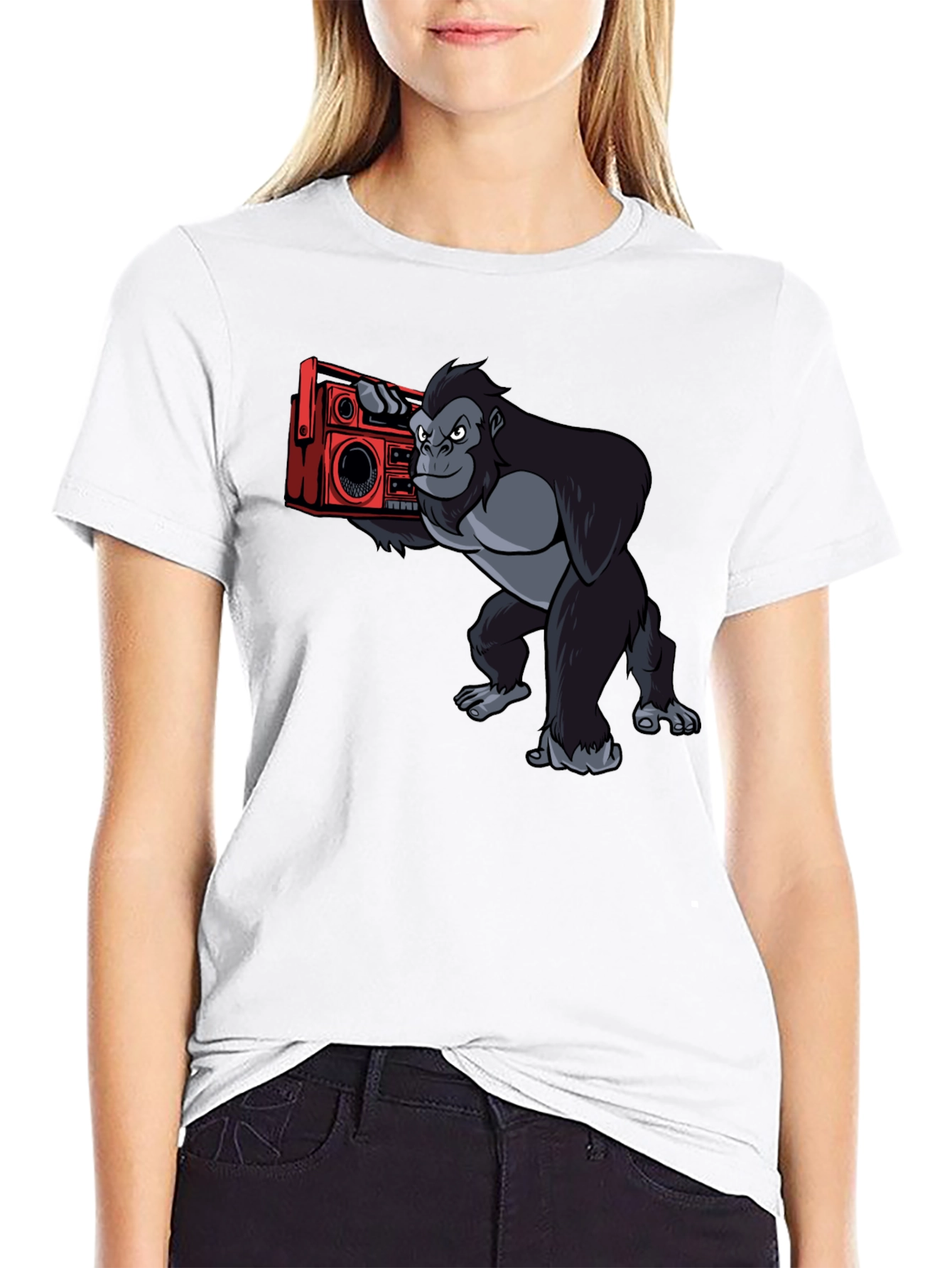 Cool Gorilla Boombox Graphic Tee