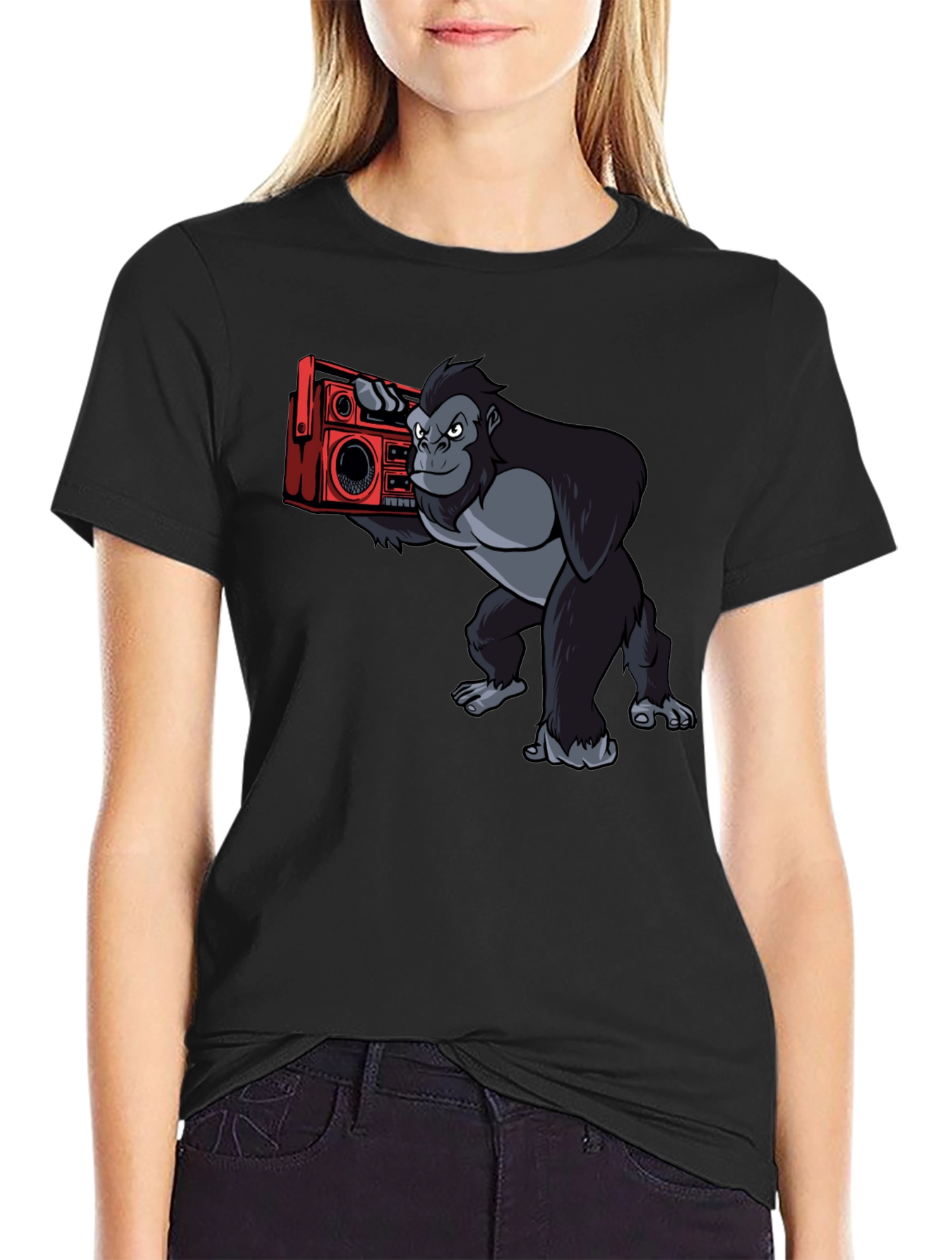 Cool Gorilla Boombox Graphic Tee