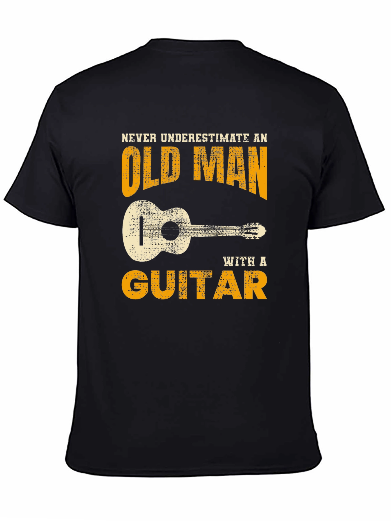 Old Man Guitar T-Shirt - Black
