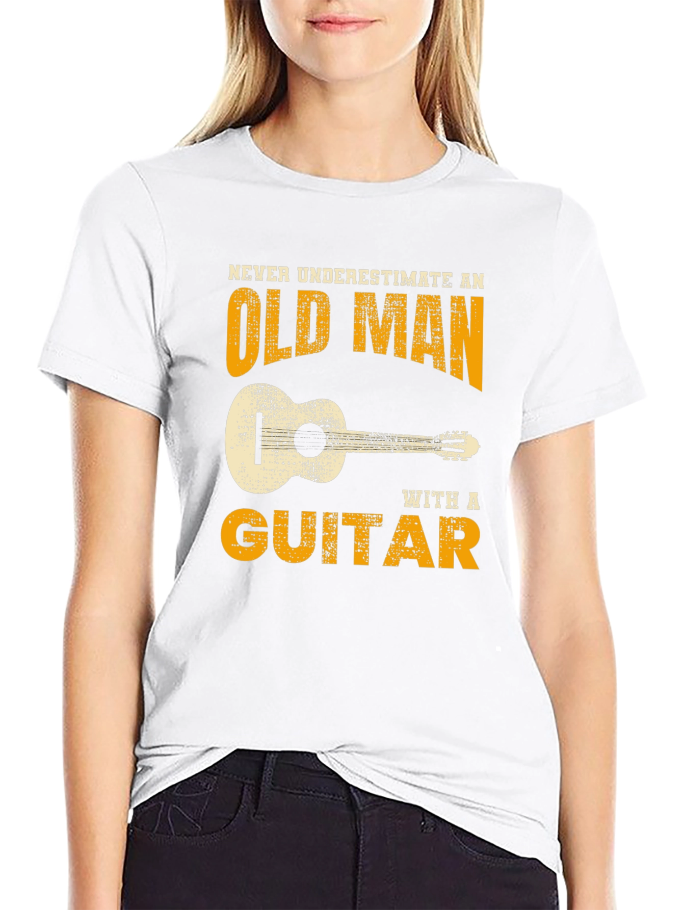 Old Man Guitar T-Shirt - Black