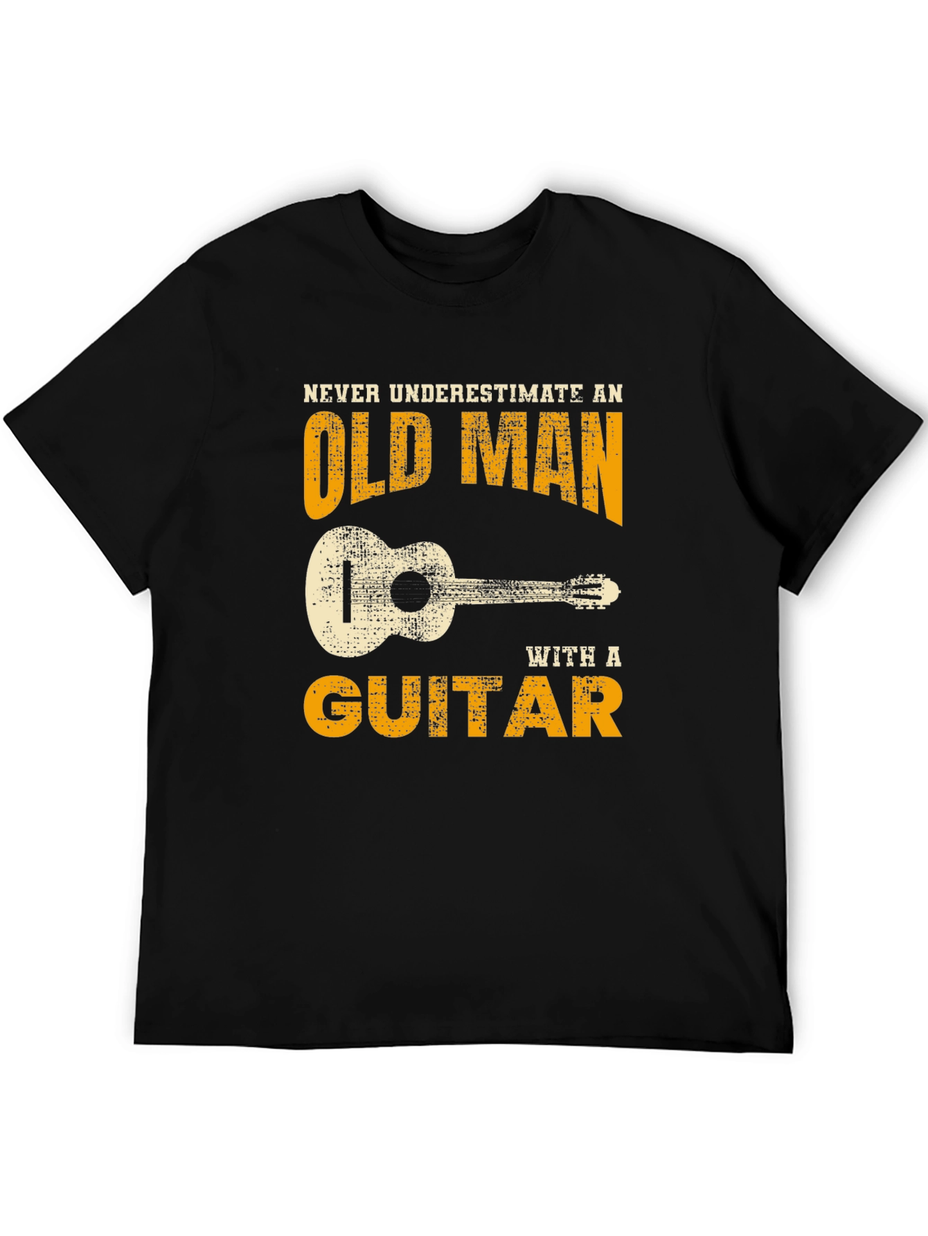 Old Man Guitar T-Shirt - Black