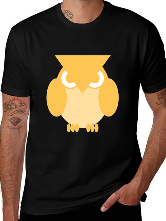Cool Owl Graphic Tee - Mens Black T-Shirt