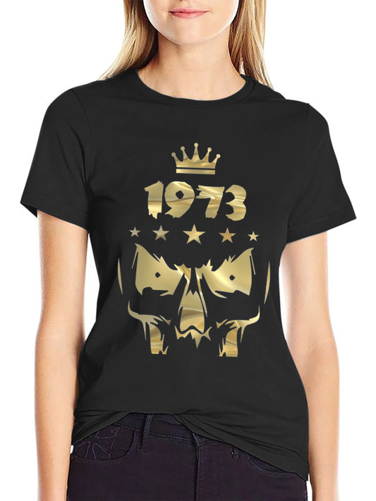 1973 Skull Graphic T-Shirt - Vintage Style