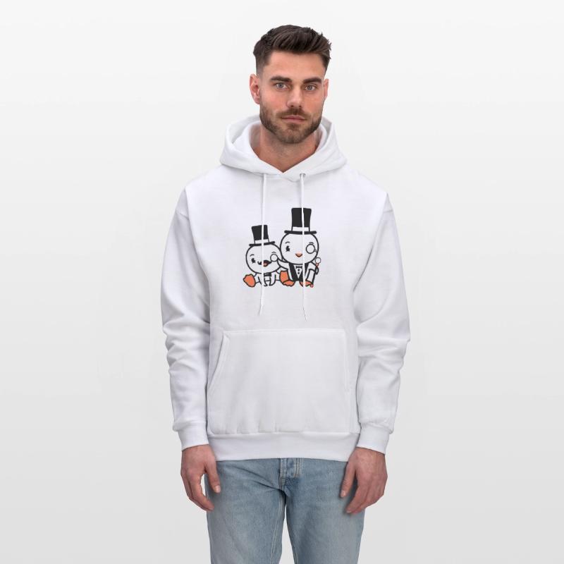 2 Birds Rich Wealthy Two Gentlemen Top Hat Sir Mr.