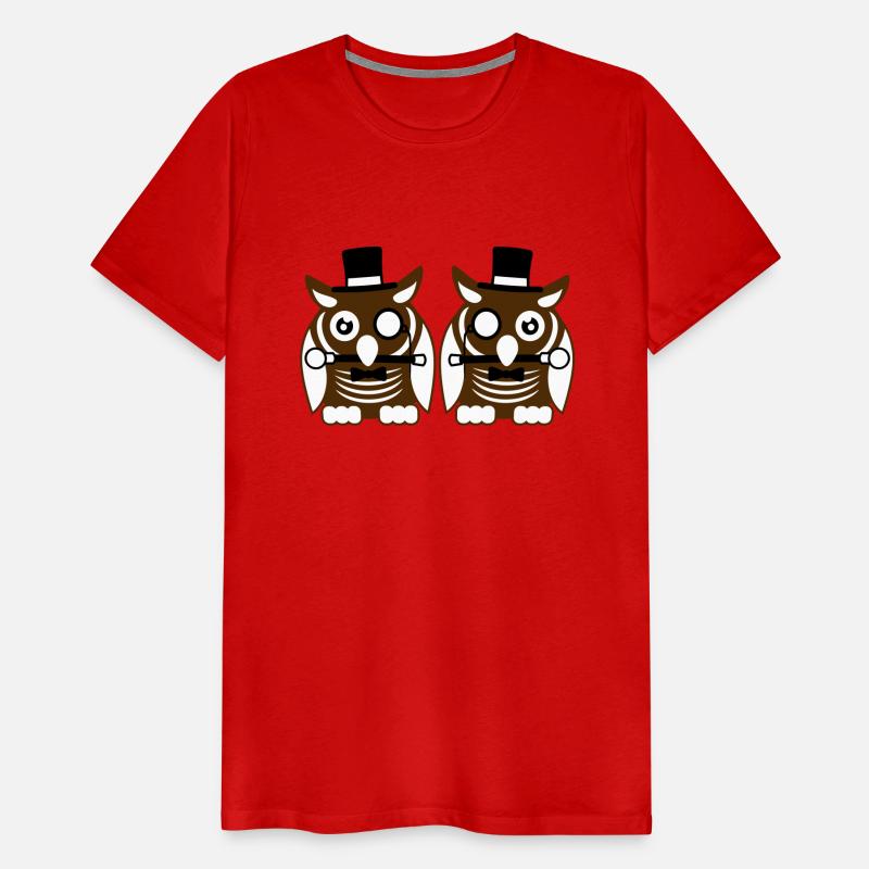 2 owls top hat monocle glasses rich two men team