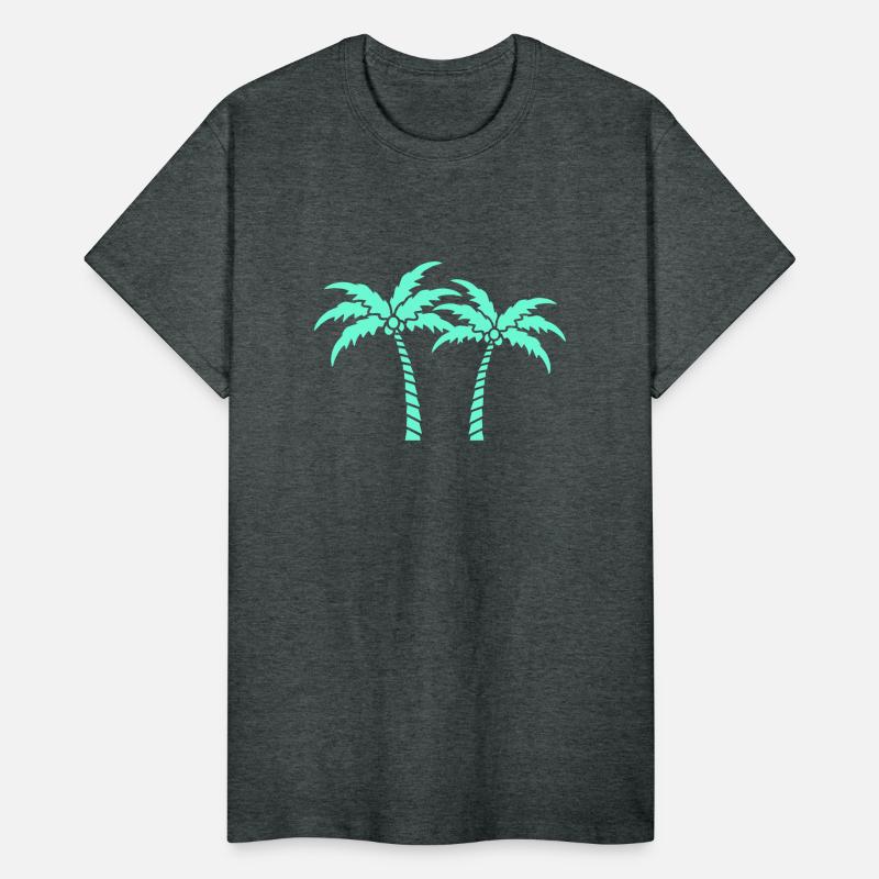 2 Palm Trees Island Tree Beach Vacation Coconut