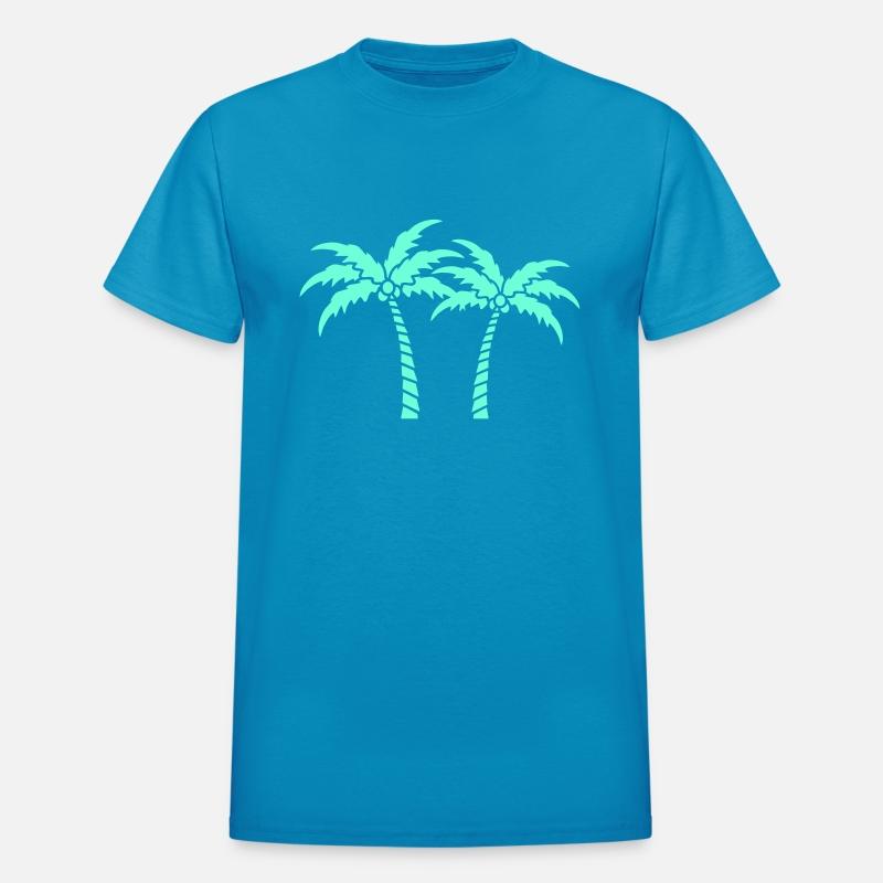 2 Palm Trees Island Tree Beach Vacation Coconut