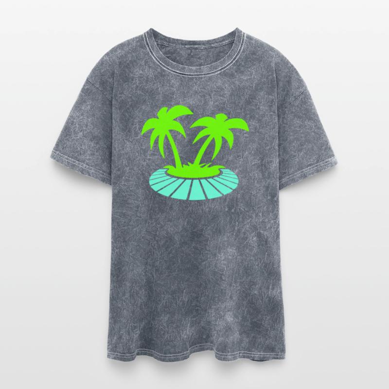 2 Palms Trees Island Tree Beach Vacation Travel